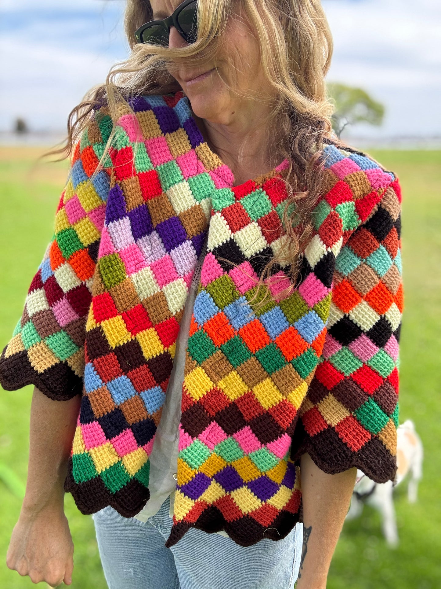 Rainbow Diamond Cropped coat