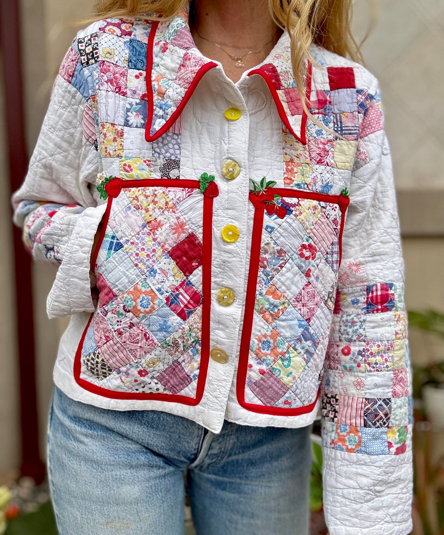 Strawberry Cropped Coat