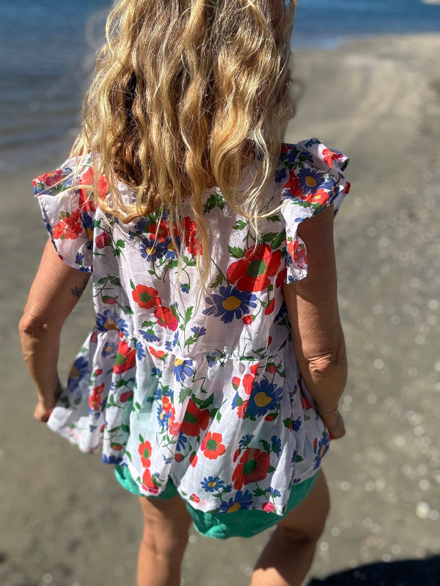 *Sheer Floral Top (Laura Ashley Style)