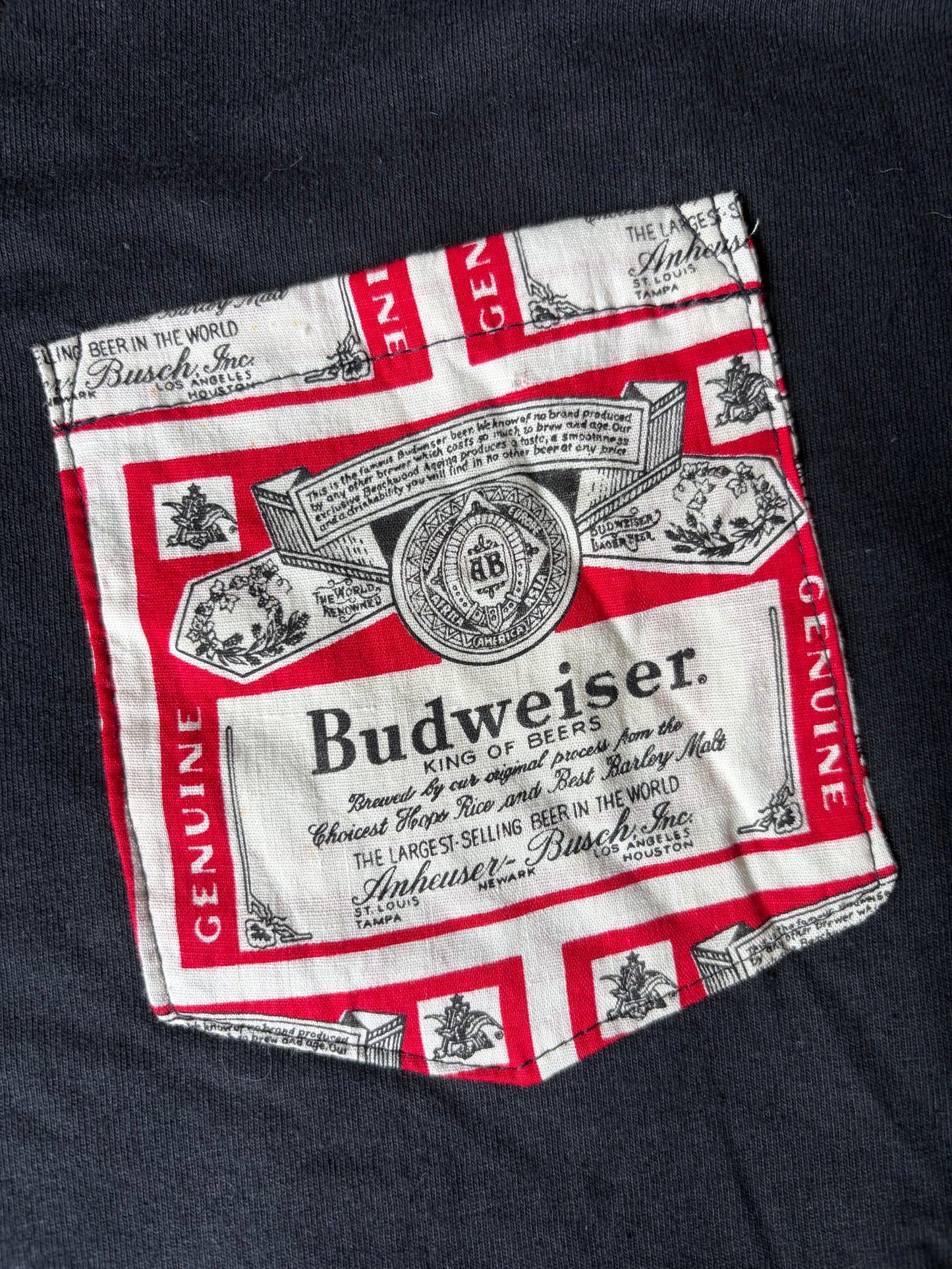 Men’s Large pocket tee- Budweiser
