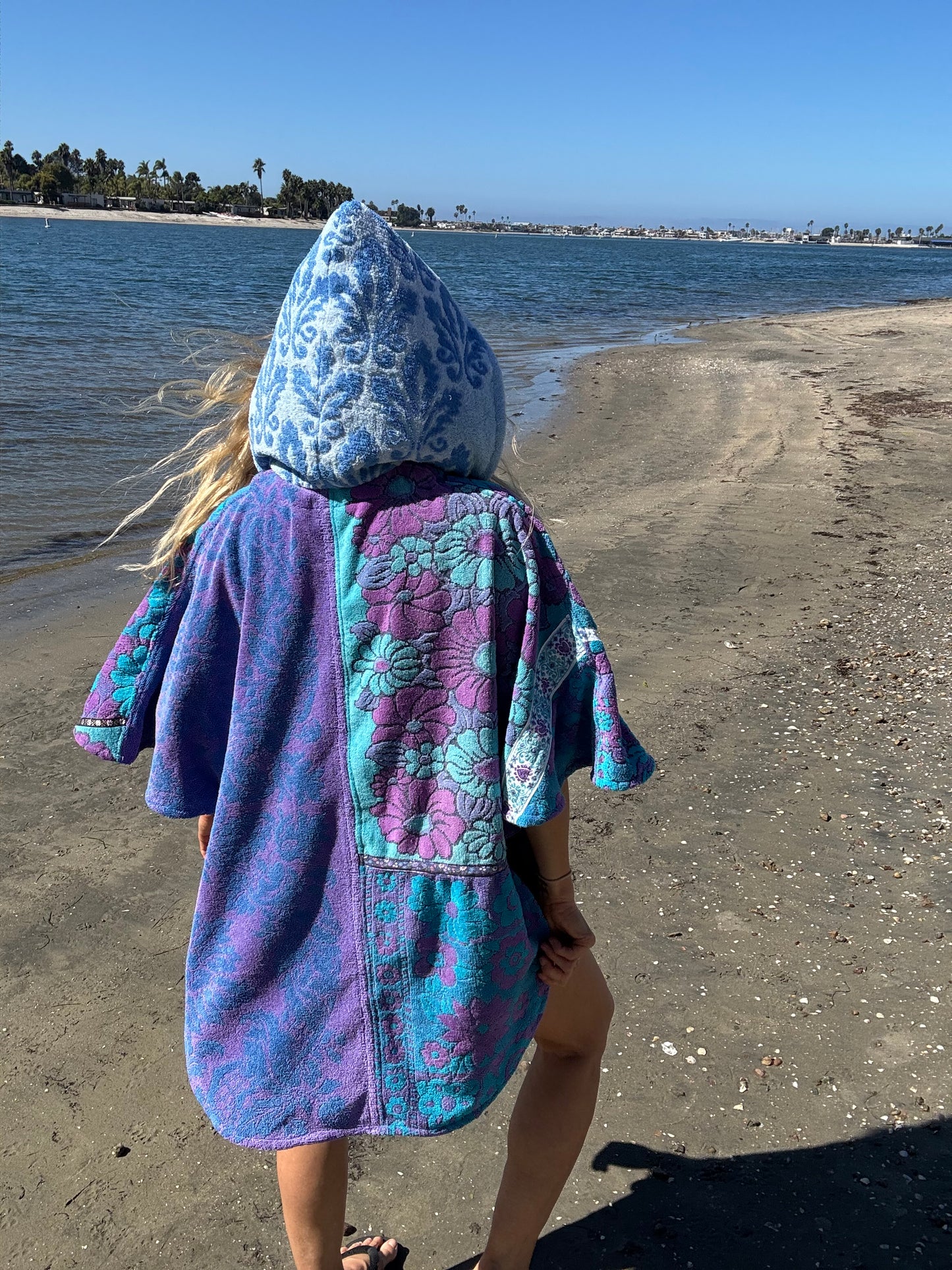 *Purple and Blue Towel Dress/Poncho