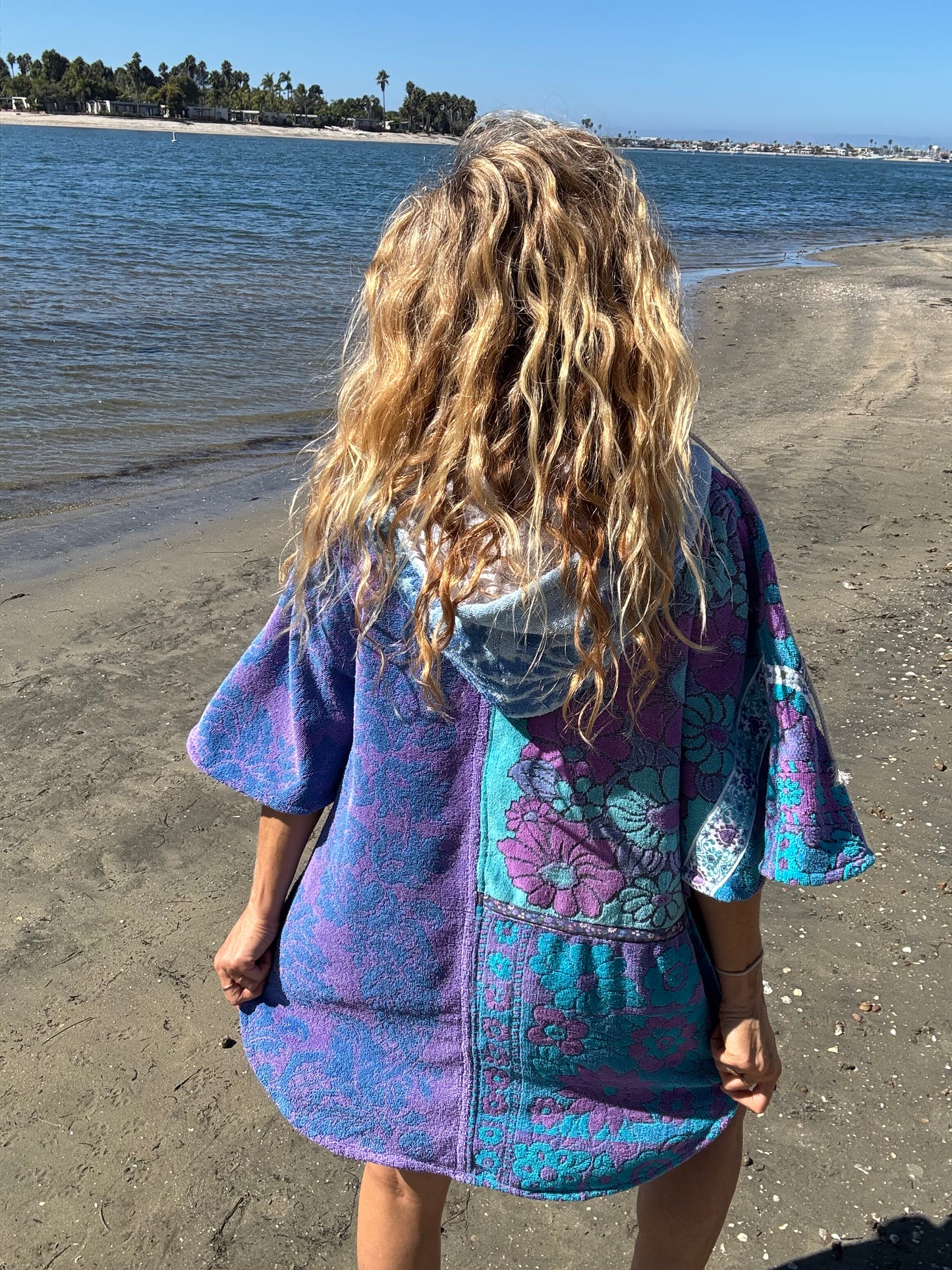 *Purple and Blue Towel Dress/Poncho