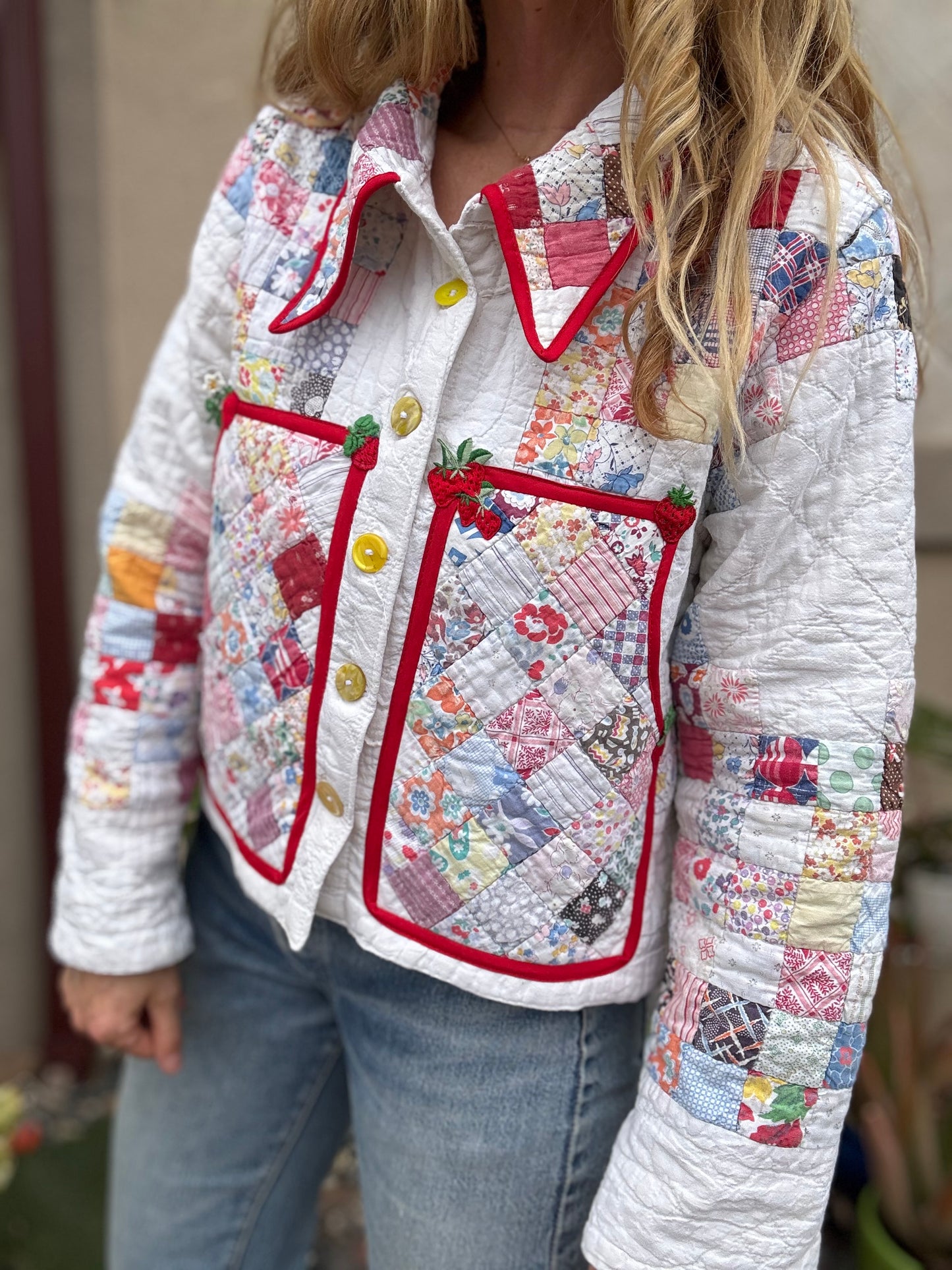 Strawberry Cropped Coat