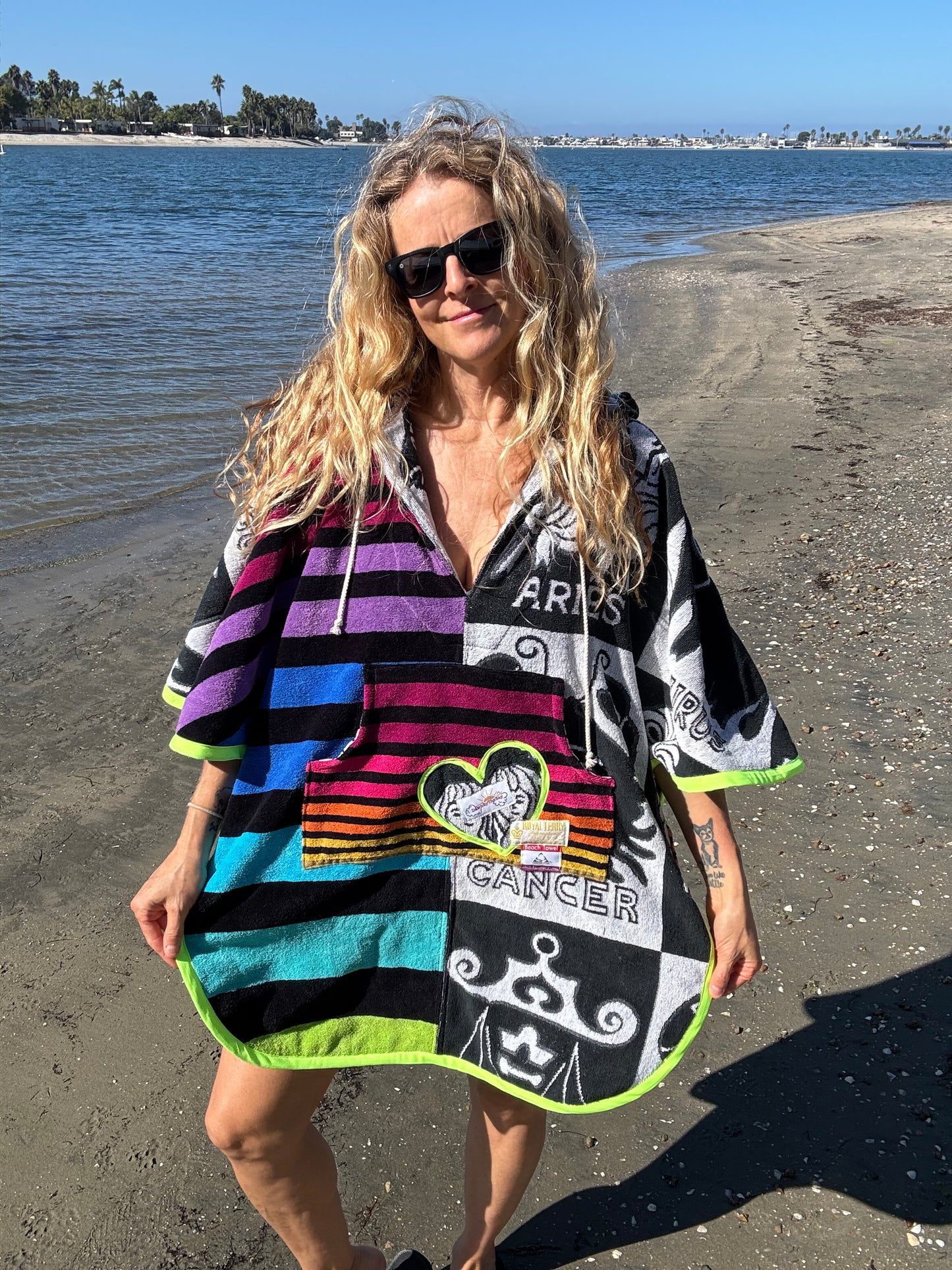 *Rainbow Zodiac Towel Dress / Poncho
