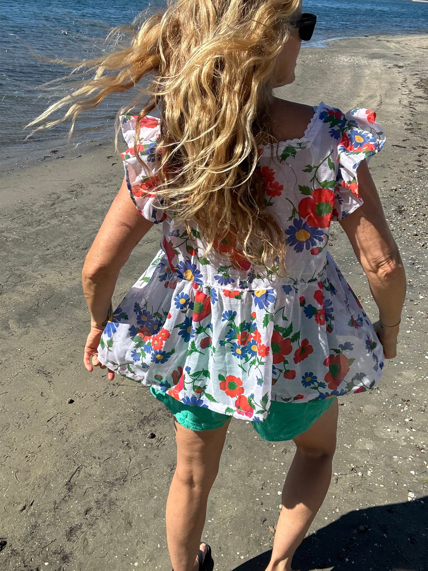 *Sheer Floral Top (Laura Ashley Style)