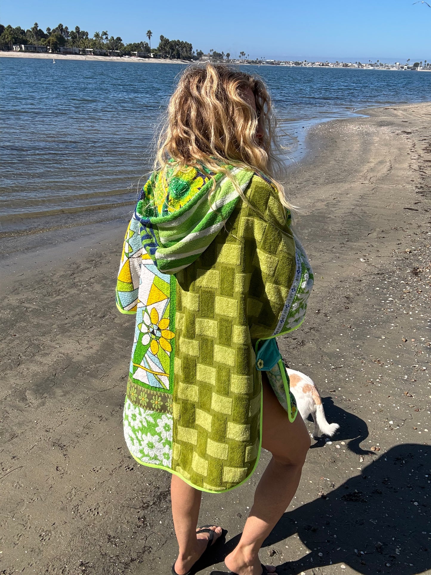 *Green & Blue Towel Dress/ Poncho