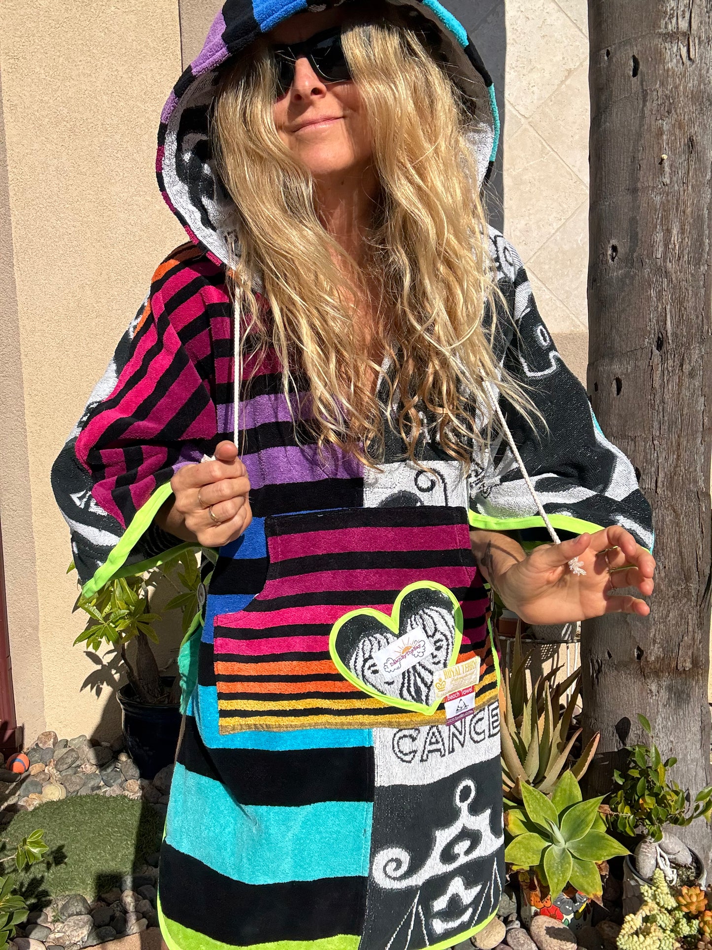 *Rainbow Zodiac Towel Dress / Poncho