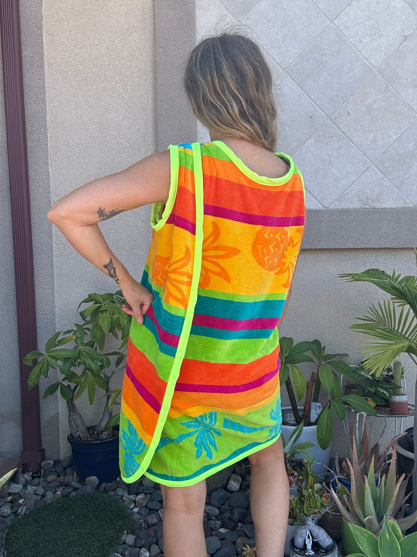 *3 Arm Hole Wrap Dress ~ pineapple