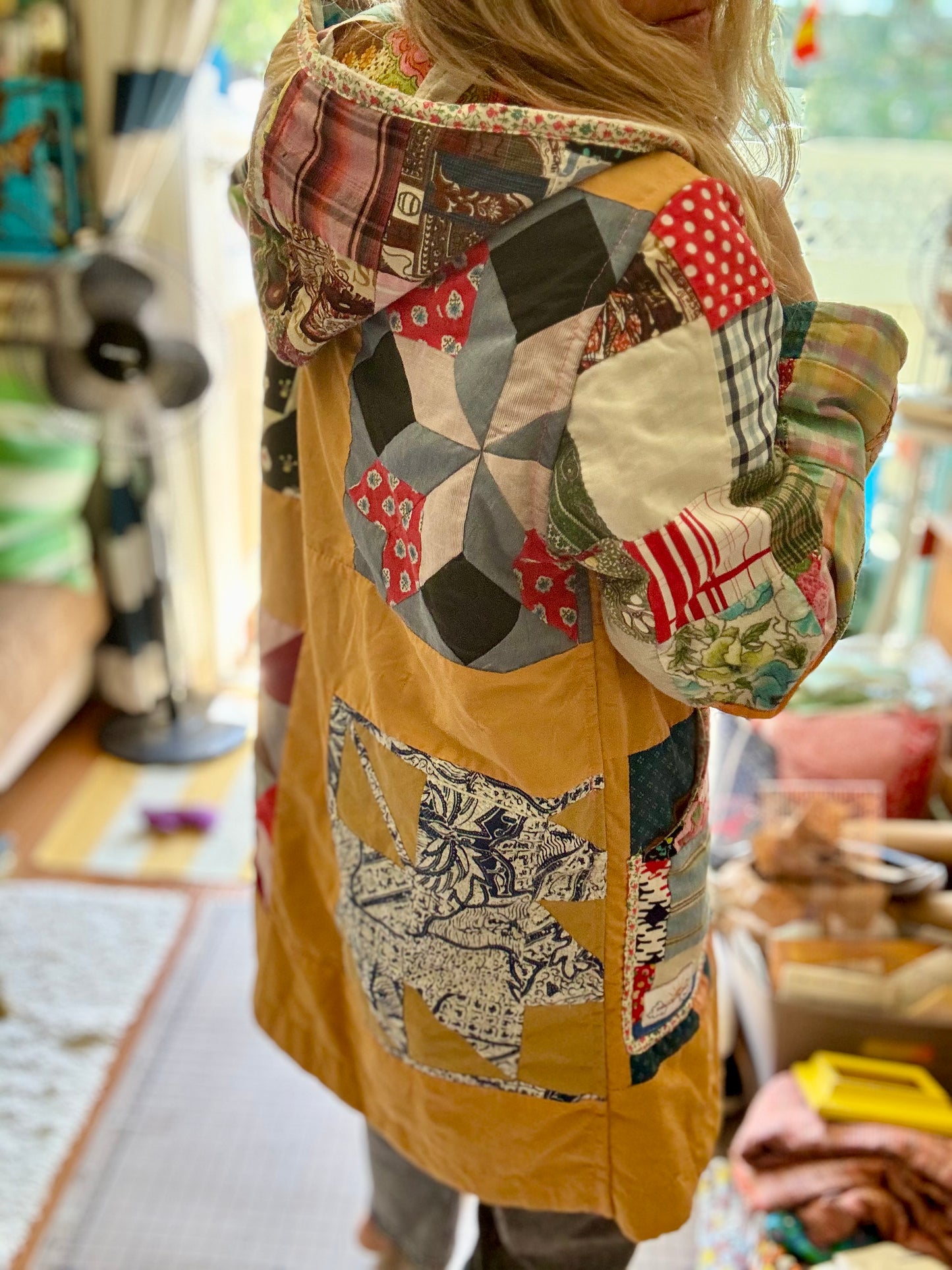 *Reversible Quilt Coat with Cat Buttons