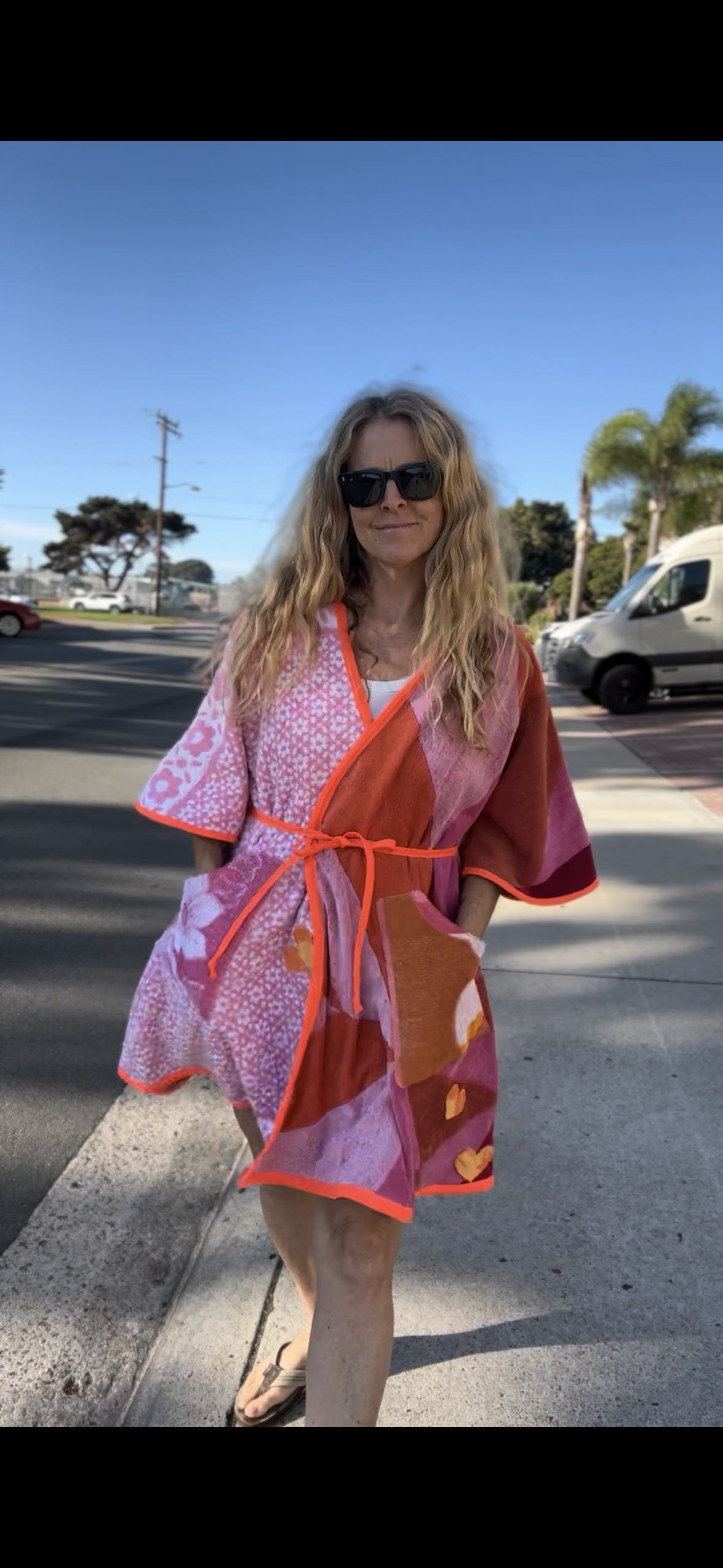 *Pink on Pink Robe/Wrap Dress