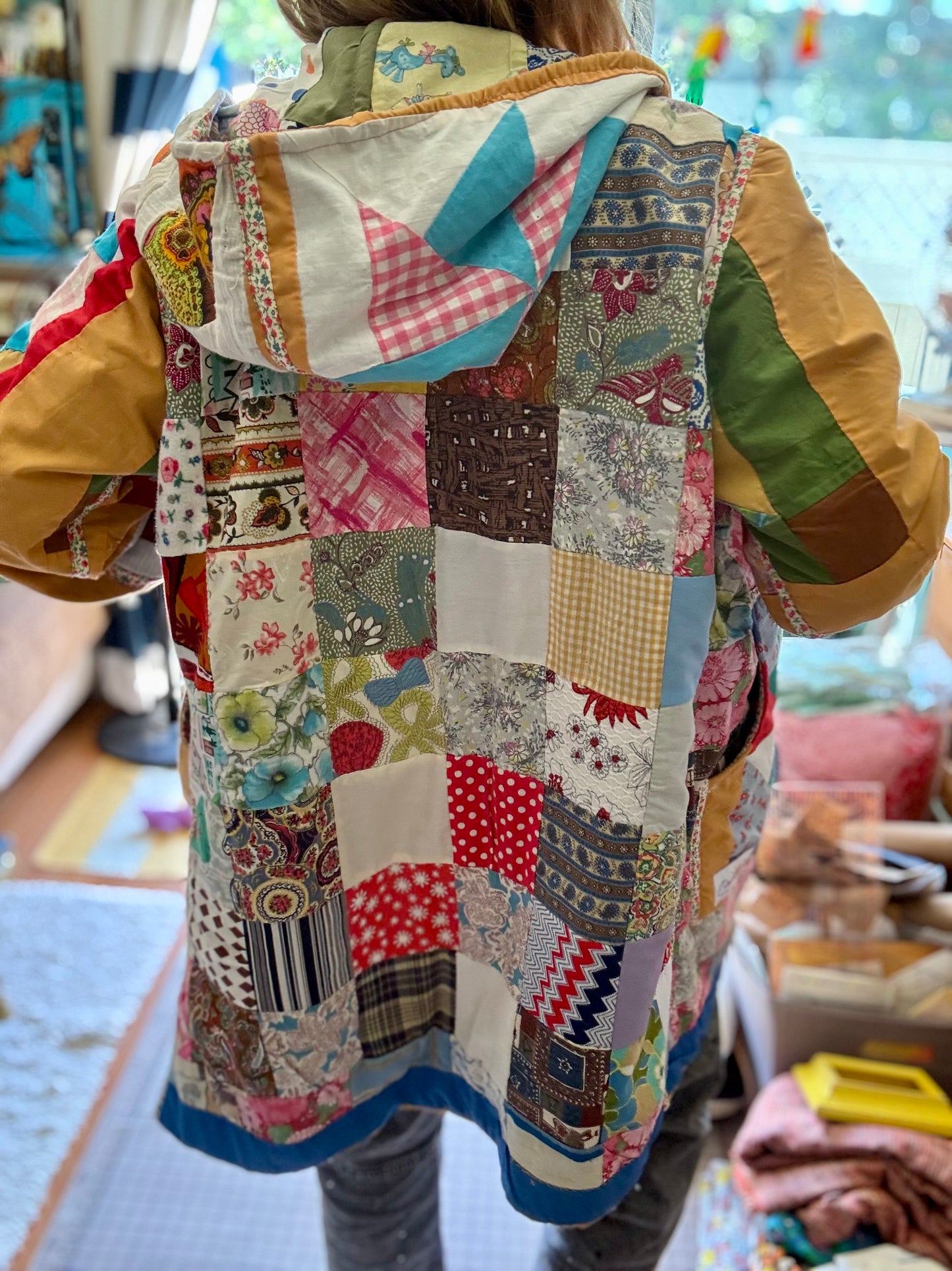 *Reversible Quilt Coat with Cat Buttons