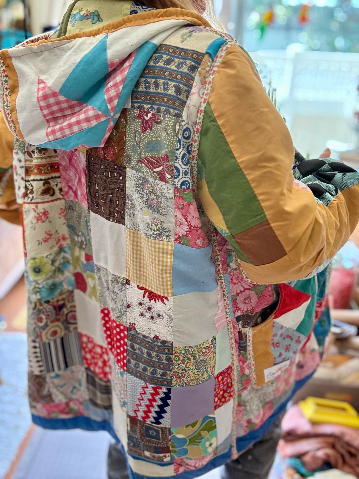 *Reversible Quilt Coat with Cat Buttons