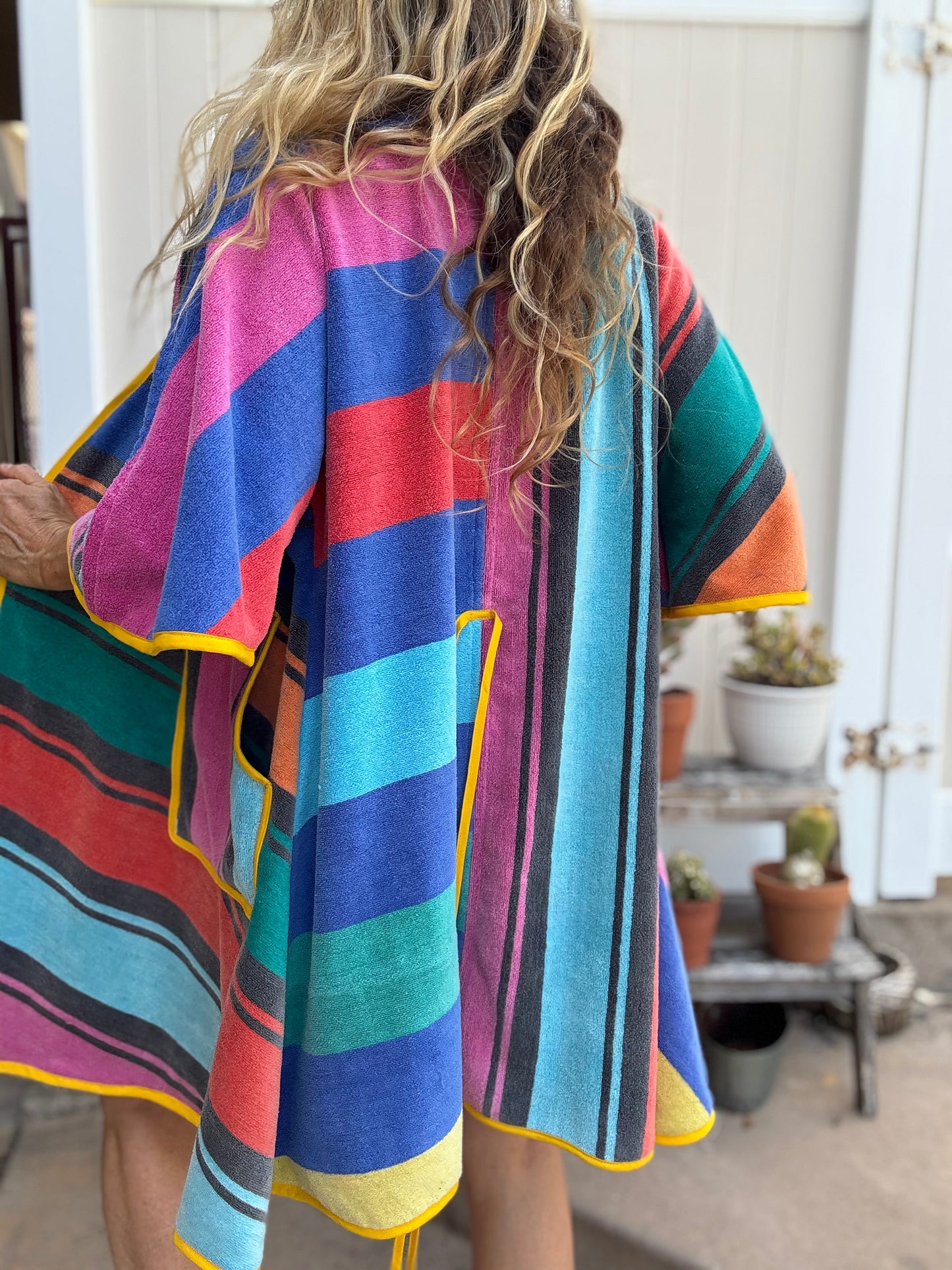*Wrap Dress ~ 80s rainbow stripes