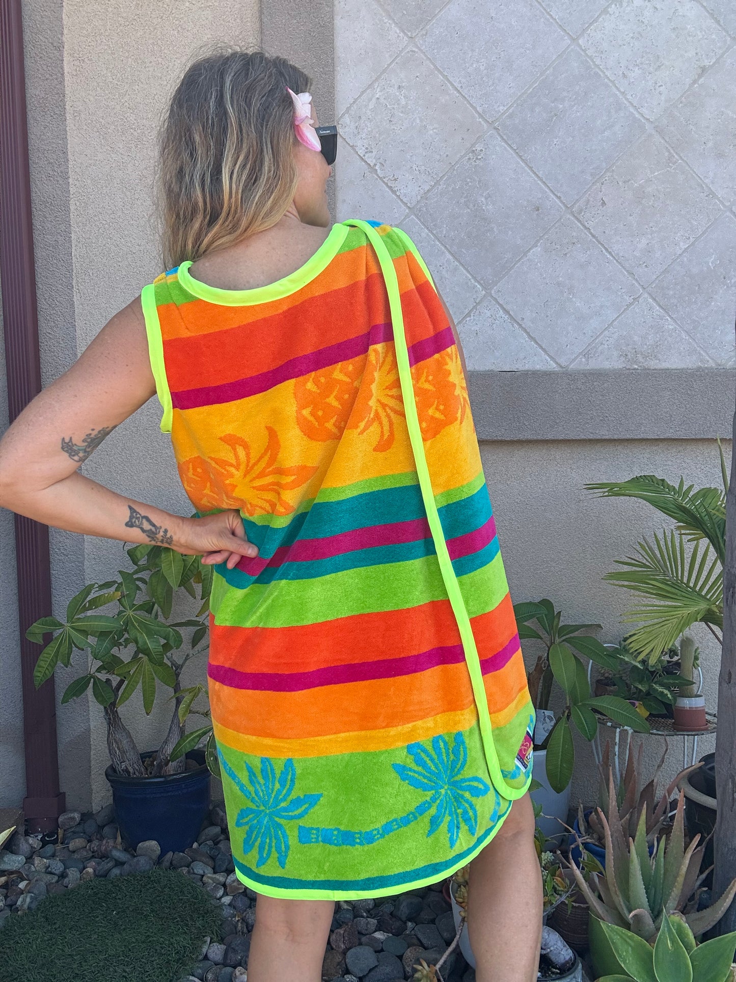 *3 Arm Hole Wrap Dress ~ pineapple