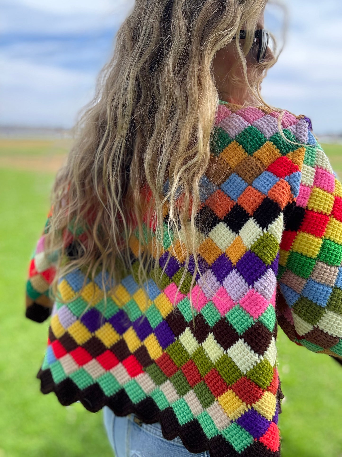 Rainbow Diamond Cropped coat