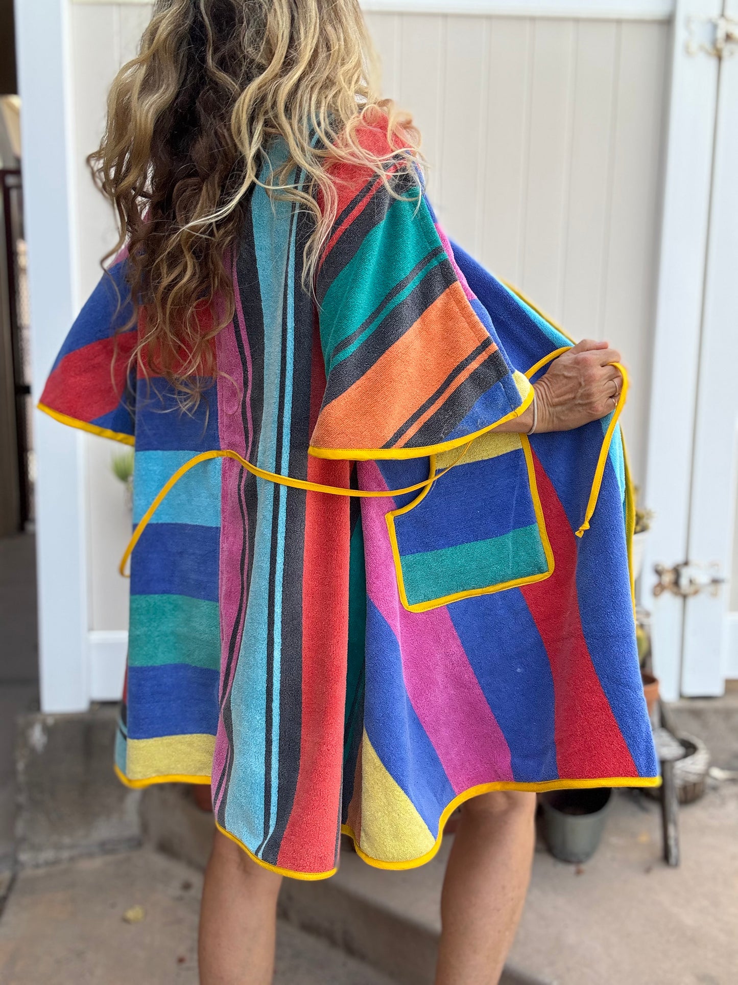 *Wrap Dress ~ 80s rainbow stripes