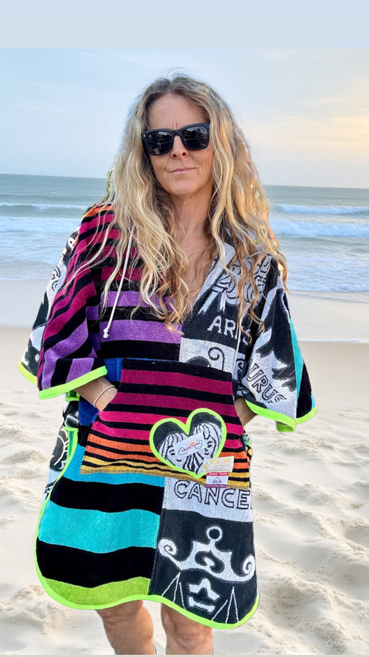*Rainbow Zodiac Towel Dress / Poncho