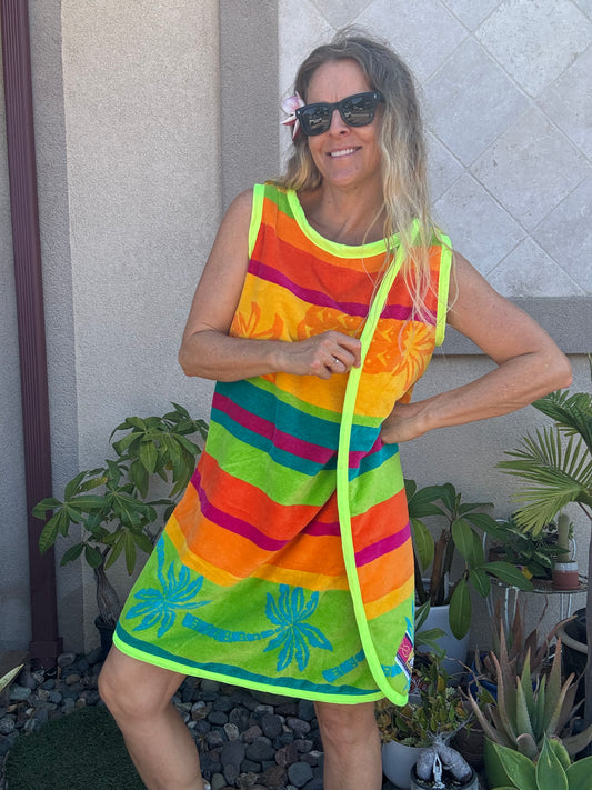 *3 Arm Hole Wrap Dress ~ pineapple