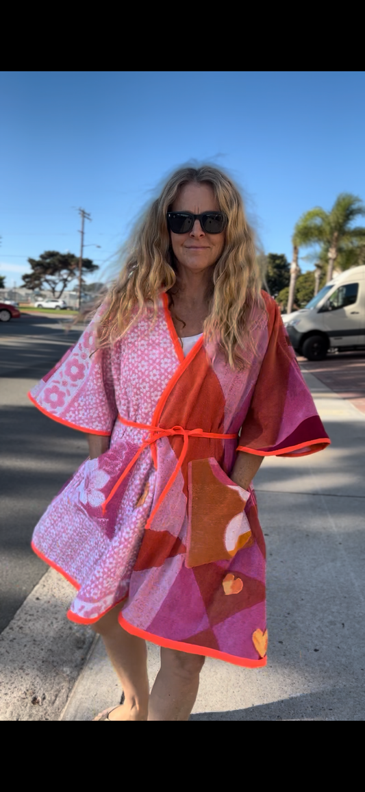 *Pink on Pink Robe/Wrap Dress