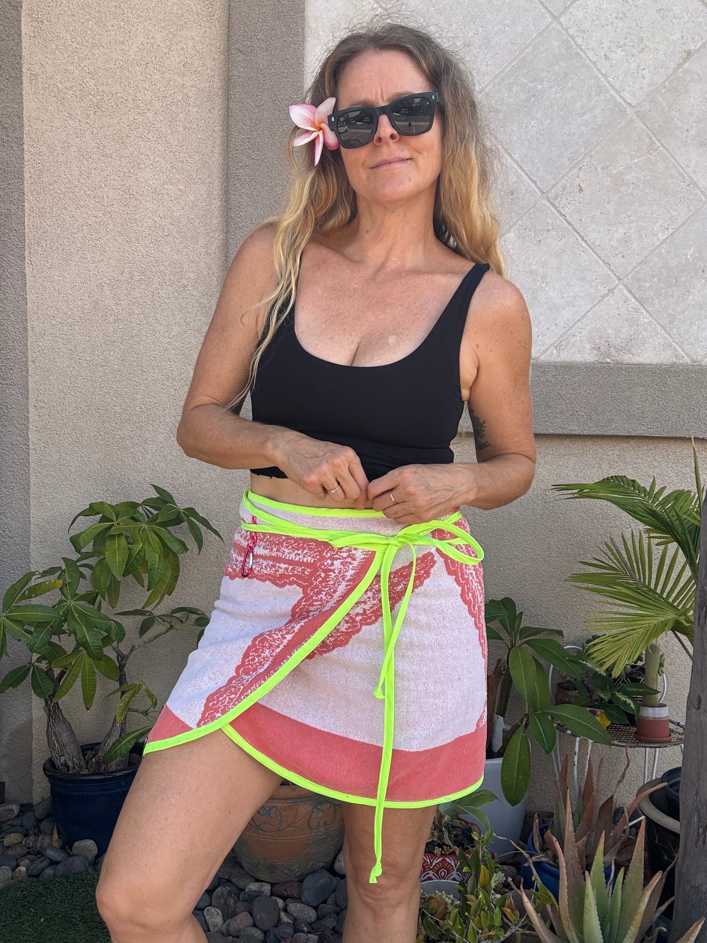 *Starfish Wrap Skirt~ neon green