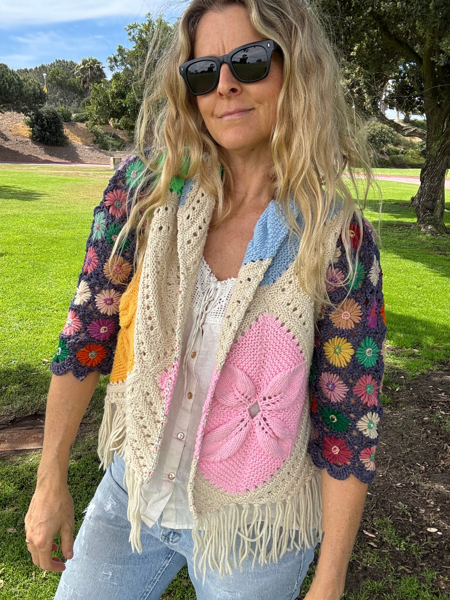 Cropped Daisy Chain Coat