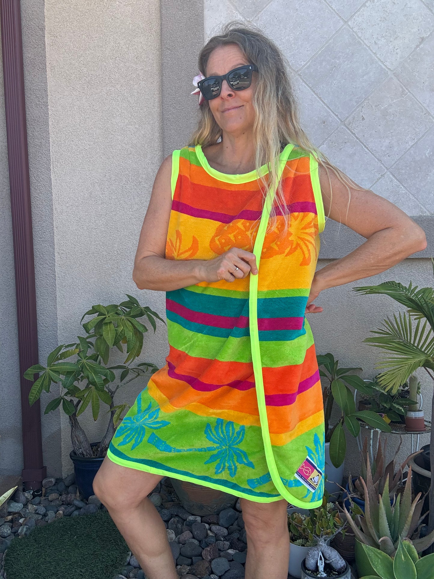 *3 Arm Hole Wrap Dress ~ pineapple