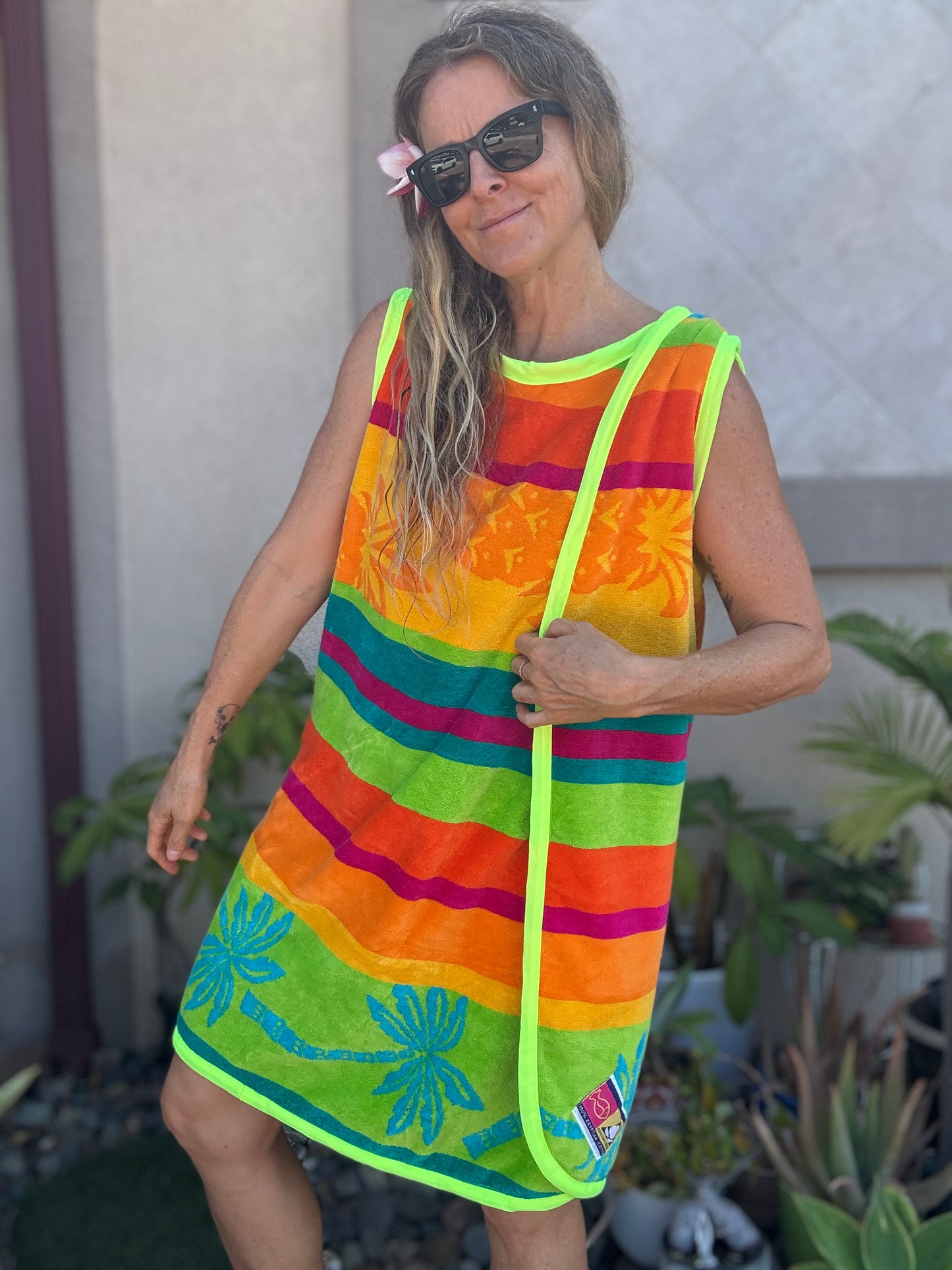 *3 Arm Hole Wrap Dress ~ pineapple
