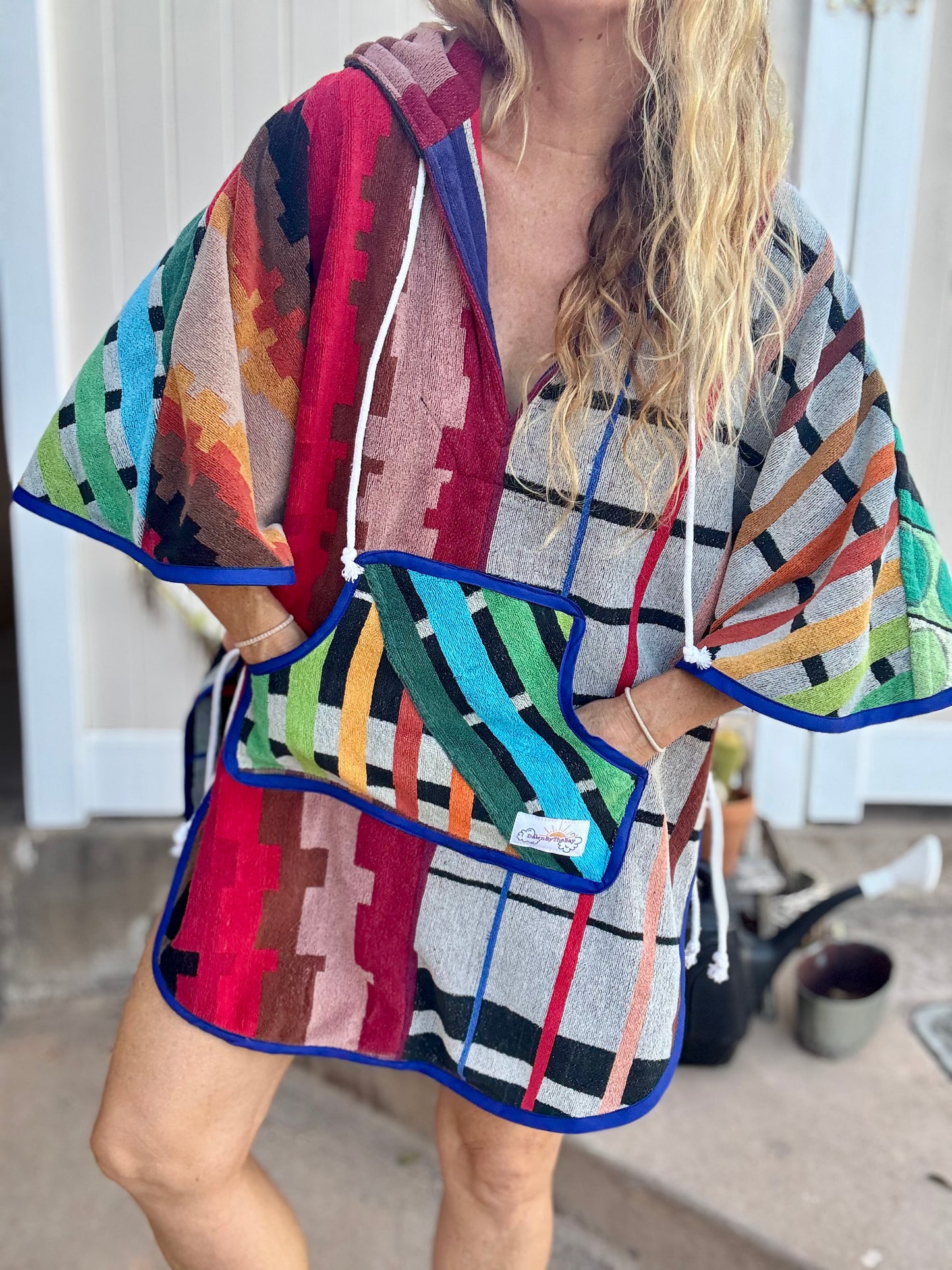 *Hooded Cover up ~ earthy rainbows