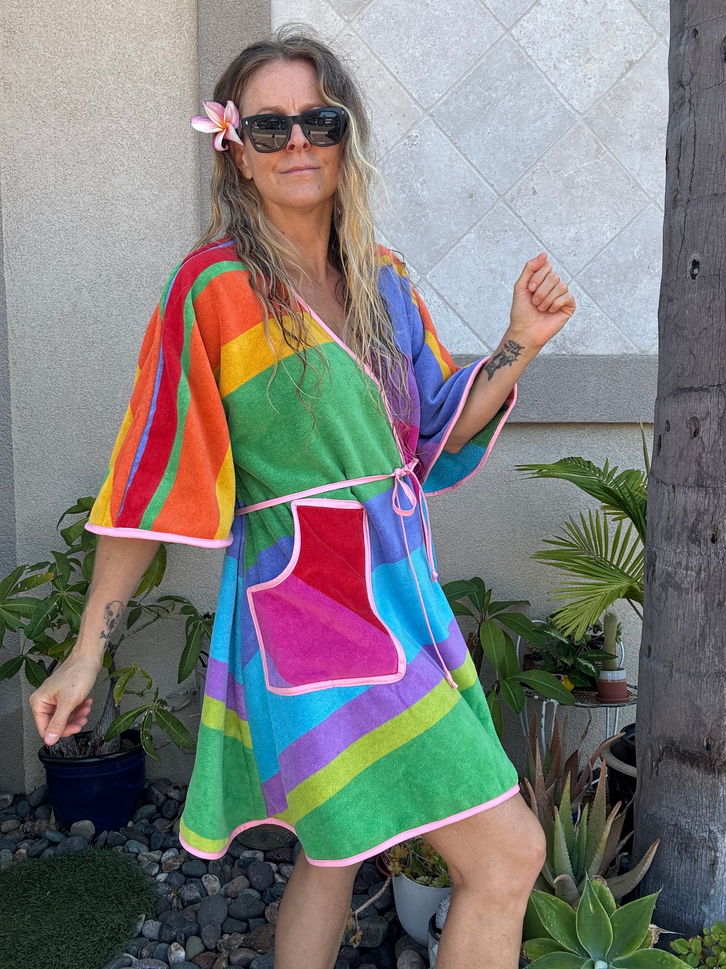 *Wrap Dress ~ rainbow sherbet