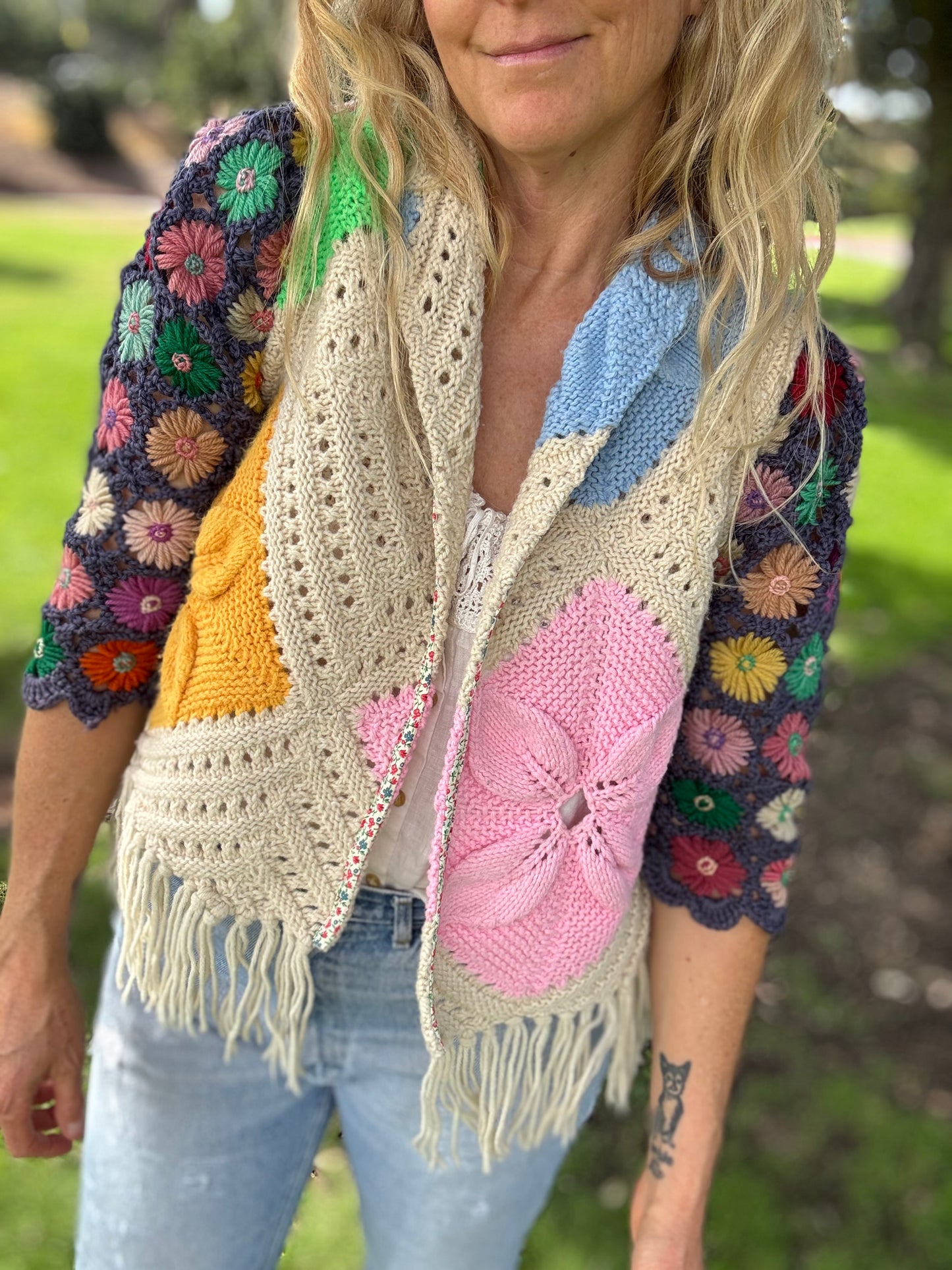 Cropped Daisy Chain Coat