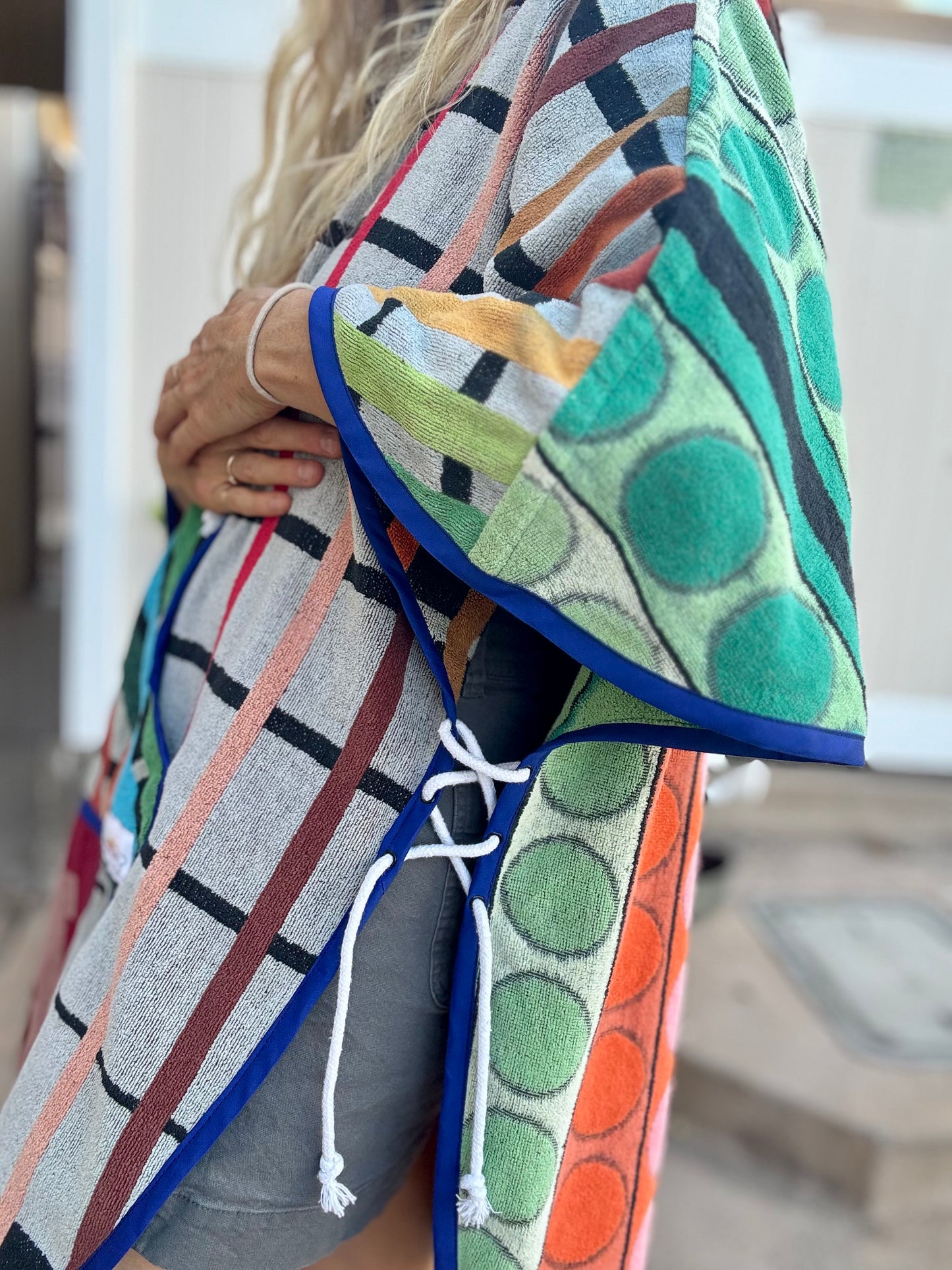 *Hooded Cover up ~ earthy rainbows