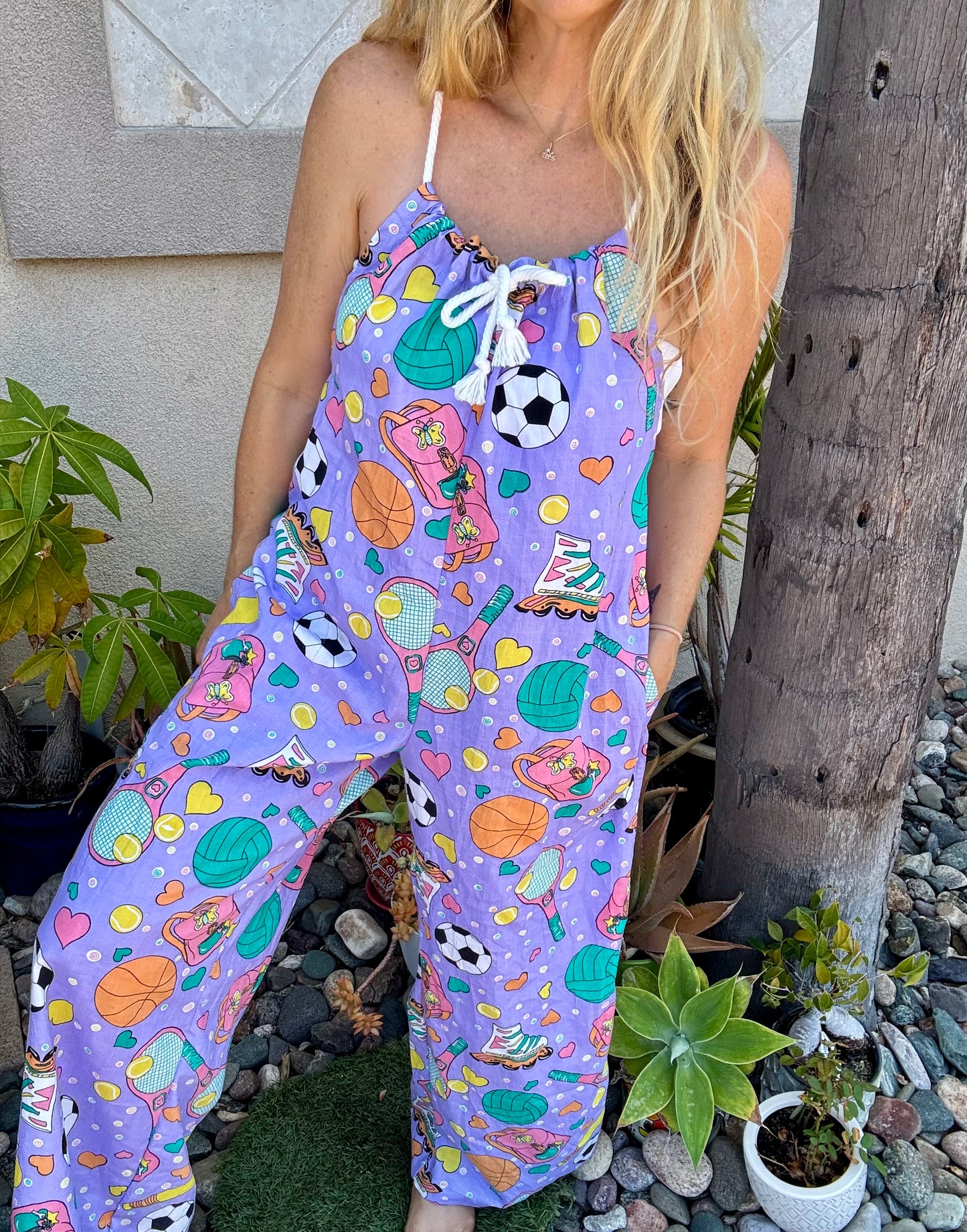 * Rope Romper ~ Purple Sports