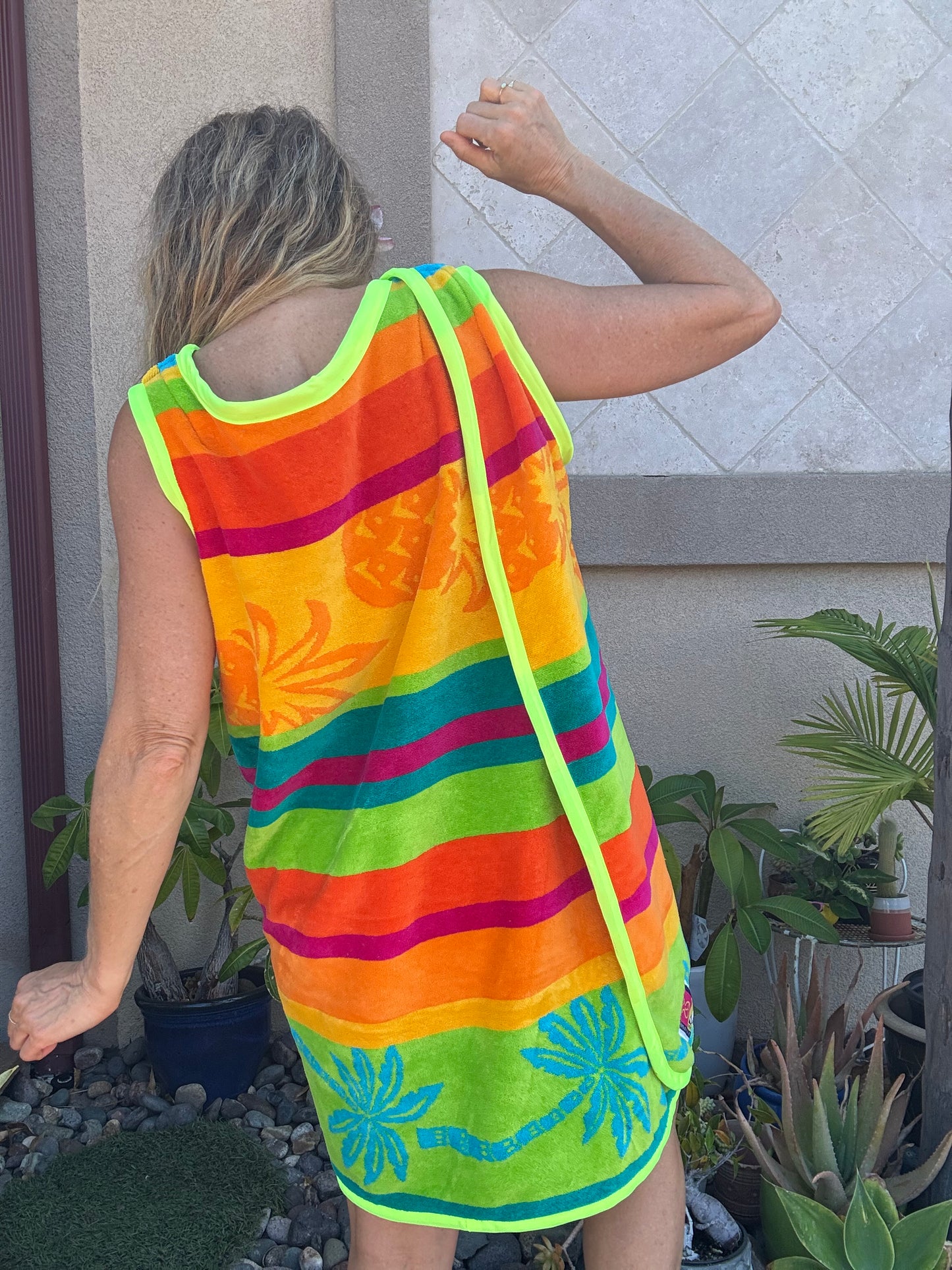 *3 Arm Hole Wrap Dress ~ pineapple