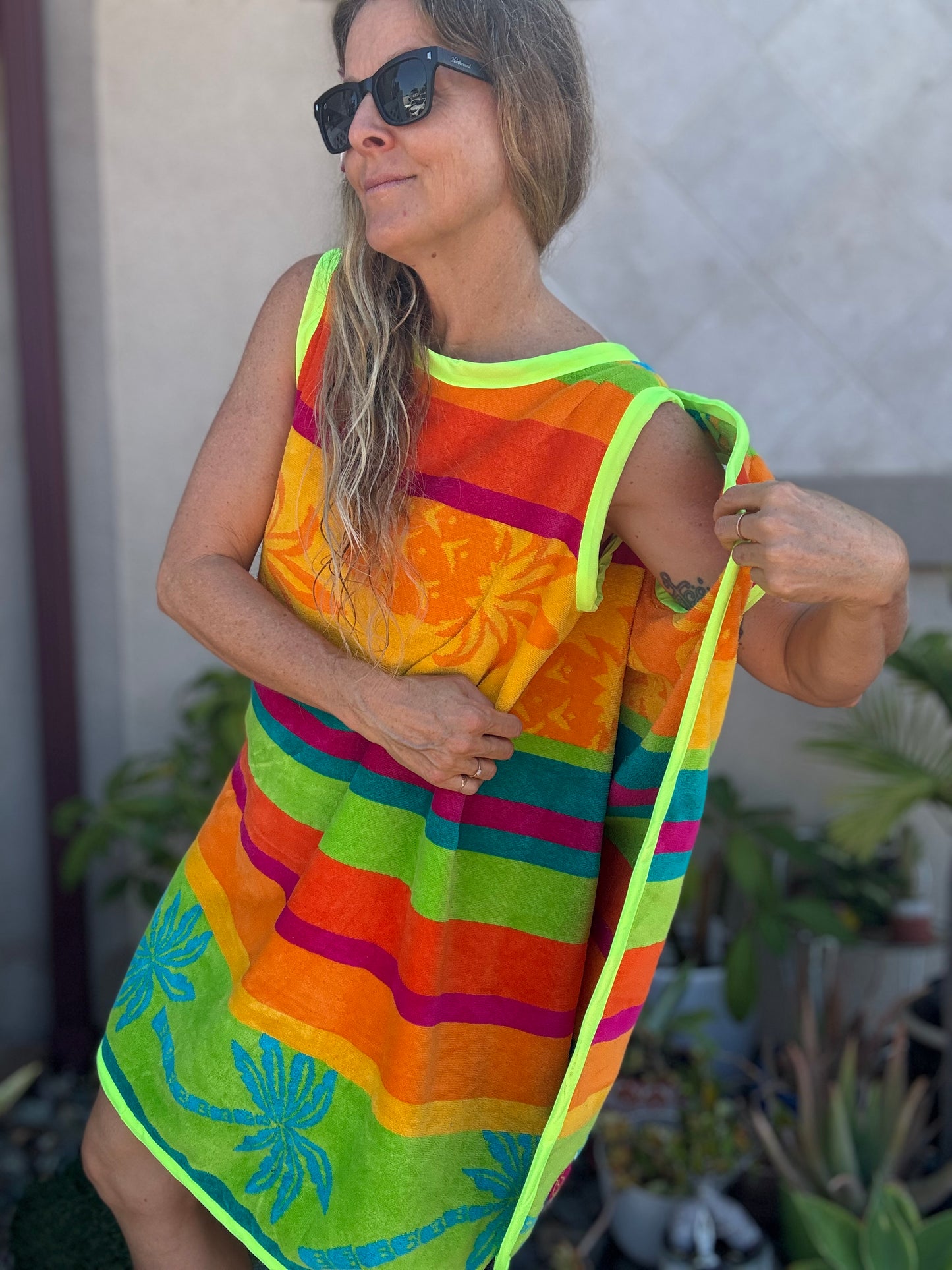 *3 Arm Hole Wrap Dress ~ pineapple