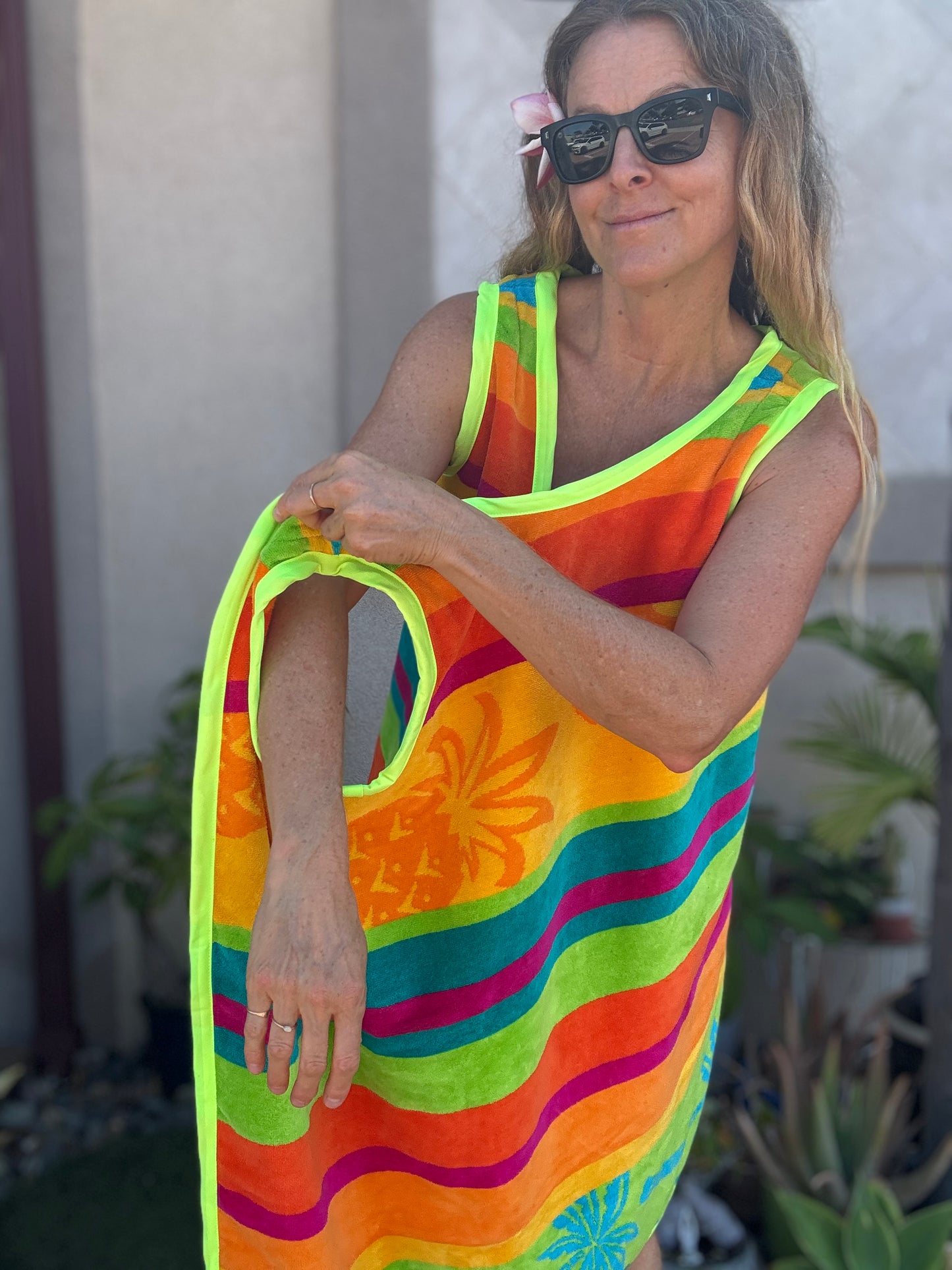 *3 Arm Hole Wrap Dress ~ pineapple