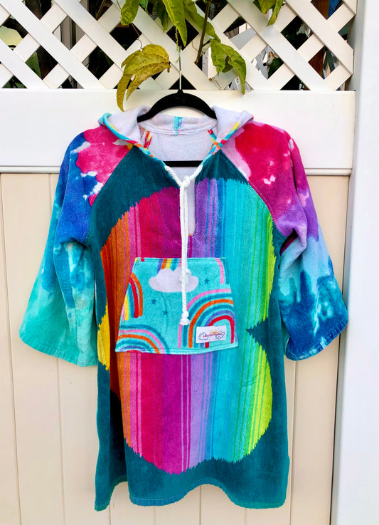 Reserved for Renee- child sized rainbow poncho