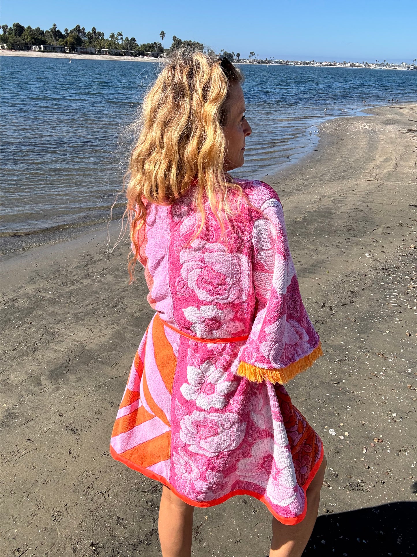 *Pink & Orange Robe/Wrap Dress