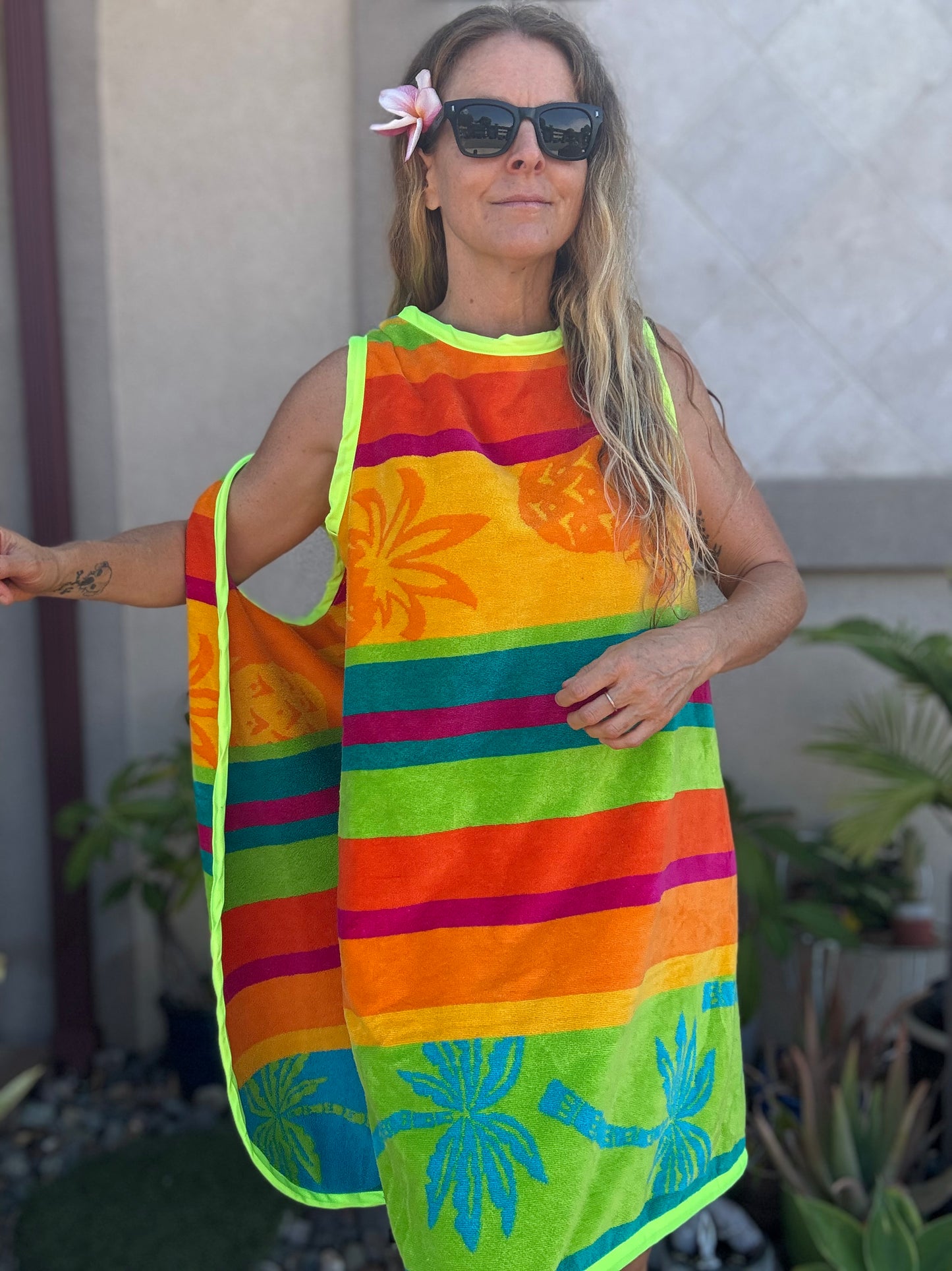 *3 Arm Hole Wrap Dress ~ pineapple