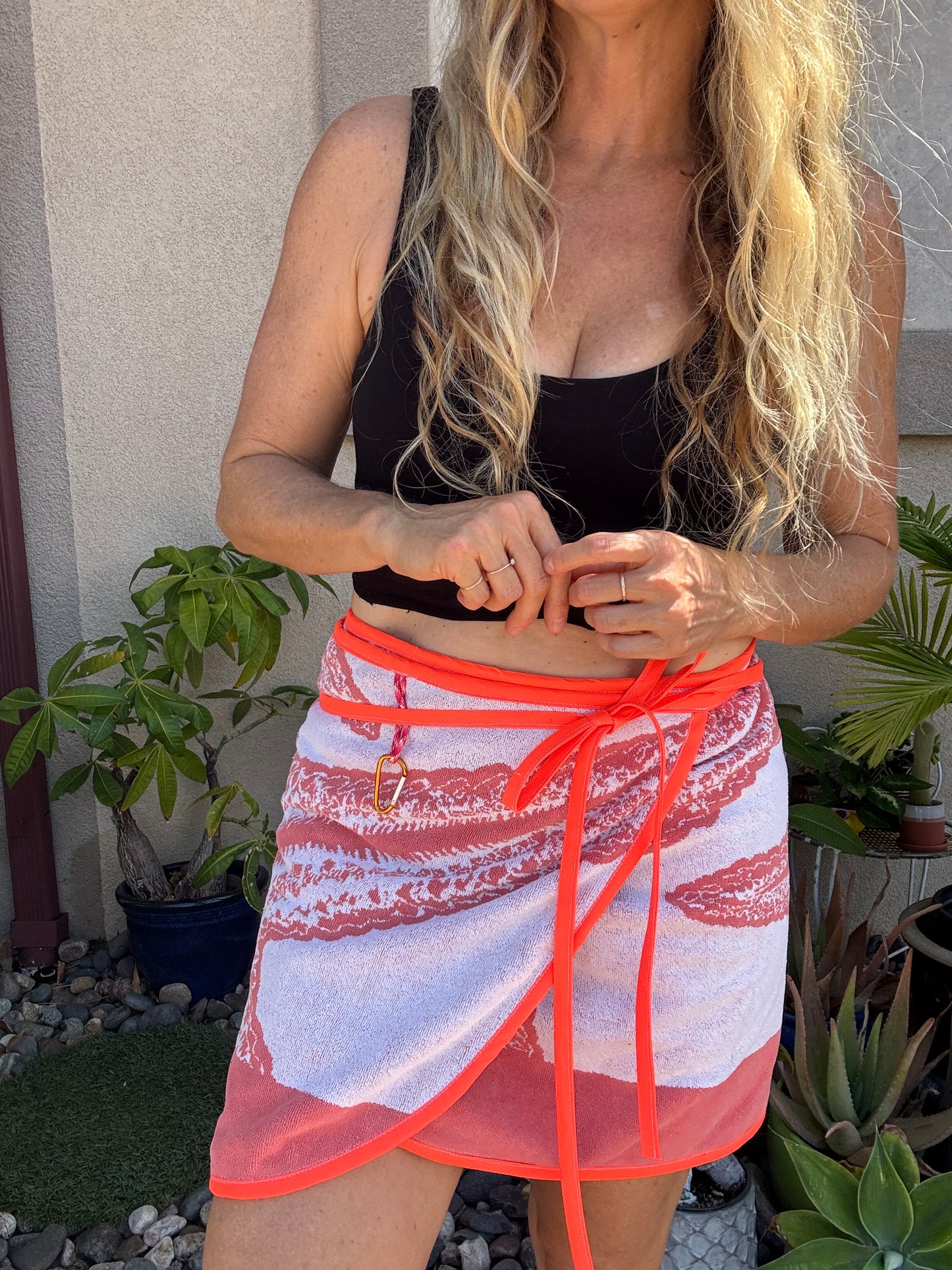 *Starfish Wrap Skirt ~ neon orange