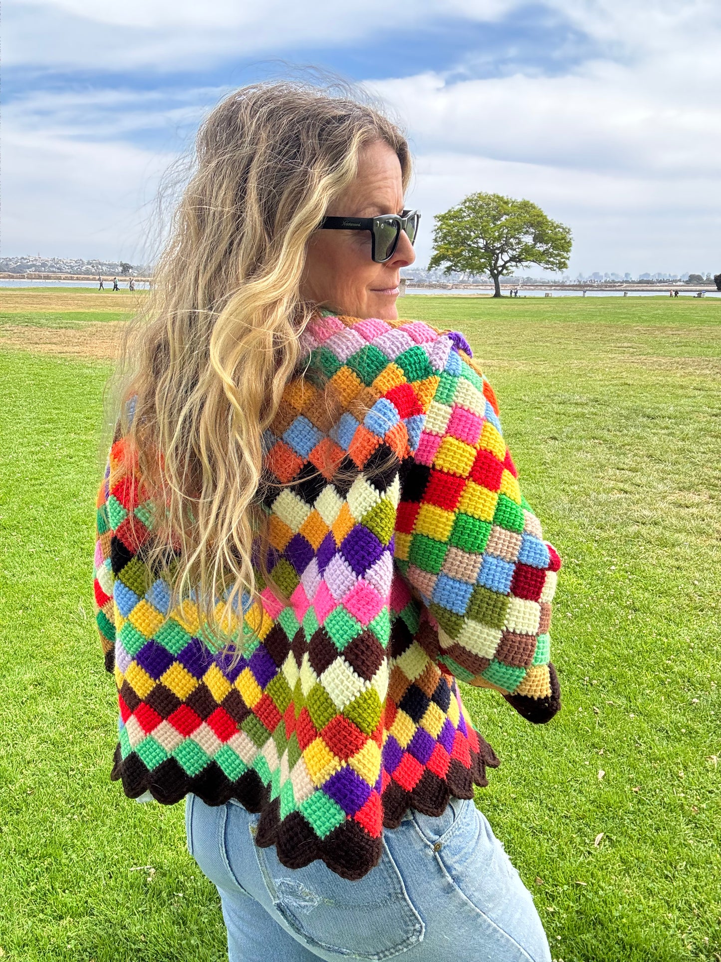 Rainbow Diamond Cropped coat
