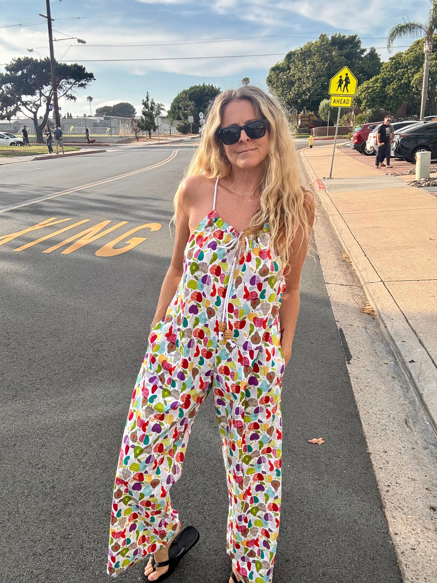 * Rope Romper ~ Rainbow Pears & Apples