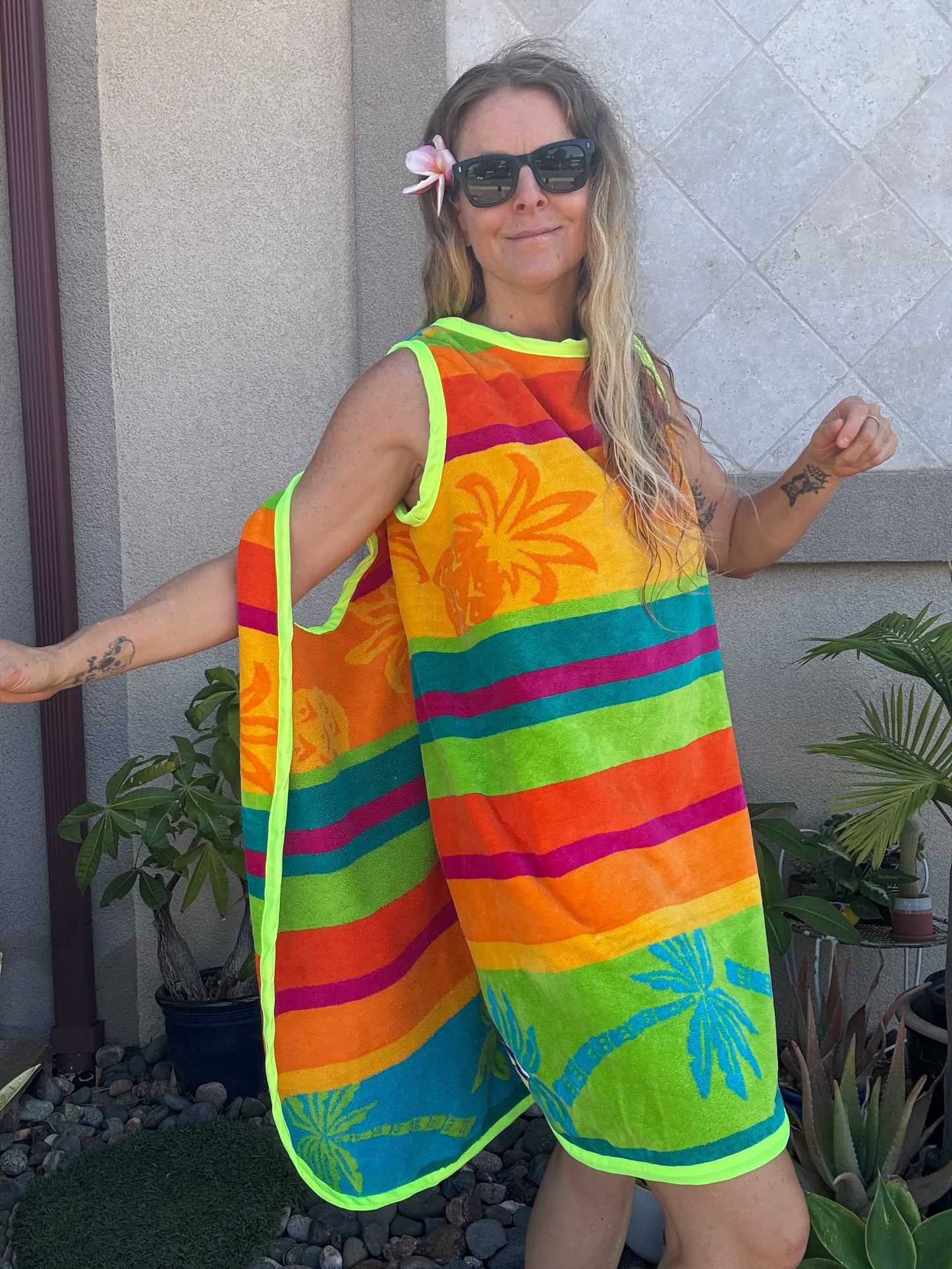 *3 Arm Hole Wrap Dress ~ pineapple