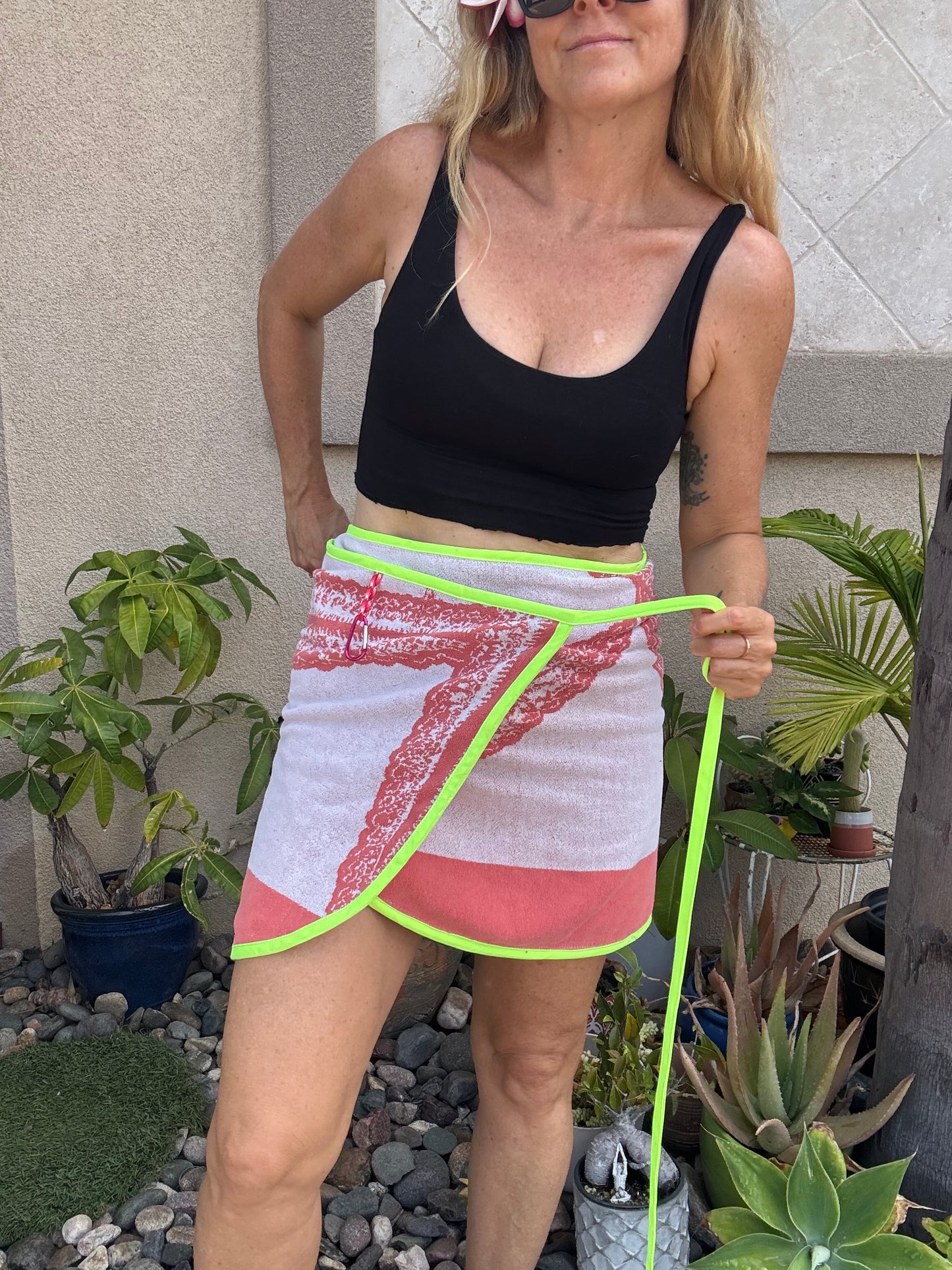 *Starfish Wrap Skirt~ neon green