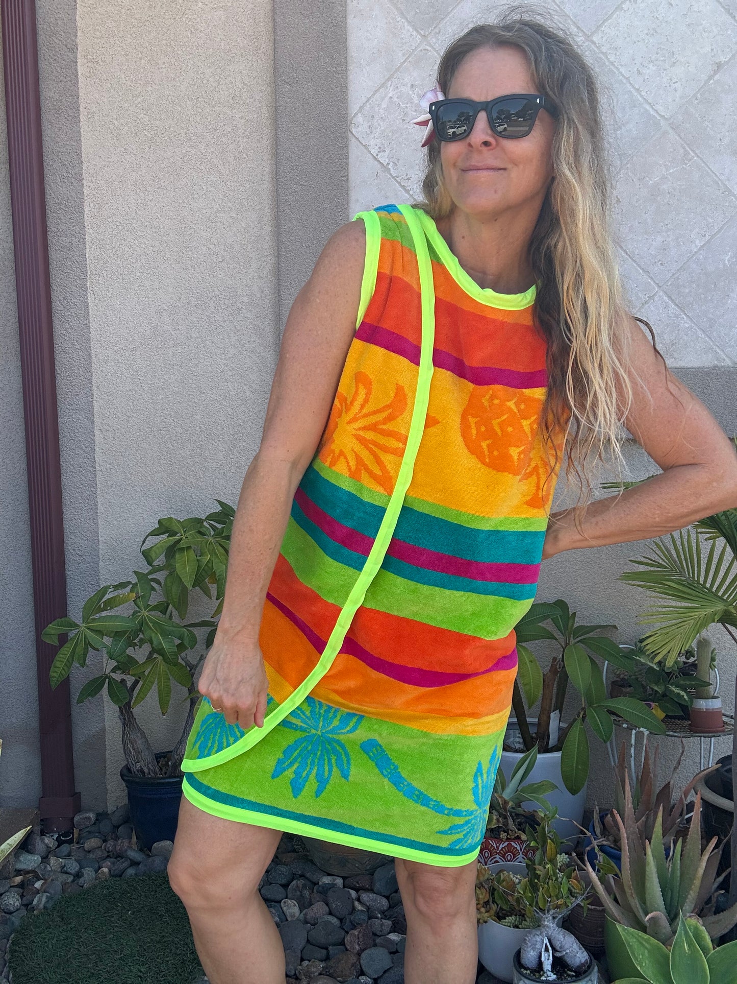 *3 Arm Hole Wrap Dress ~ pineapple
