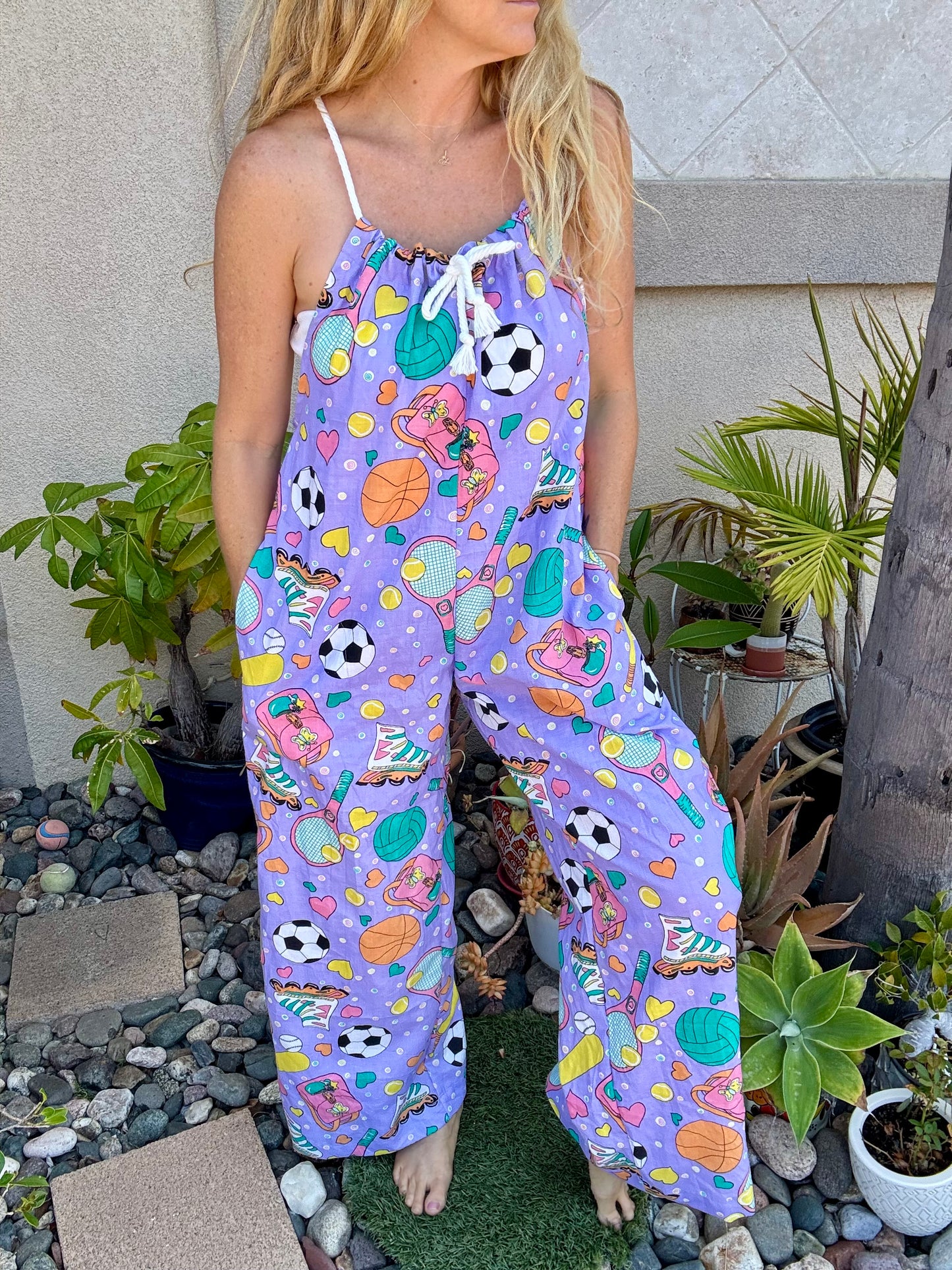 * Rope Romper ~ Purple Sports