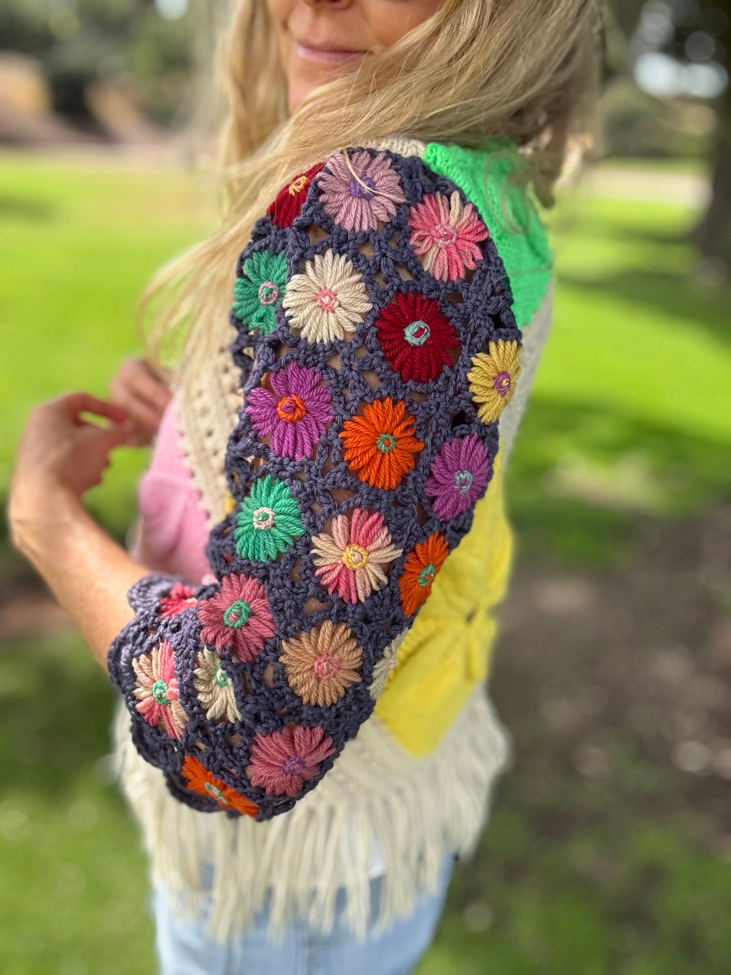 Cropped Daisy Chain Coat