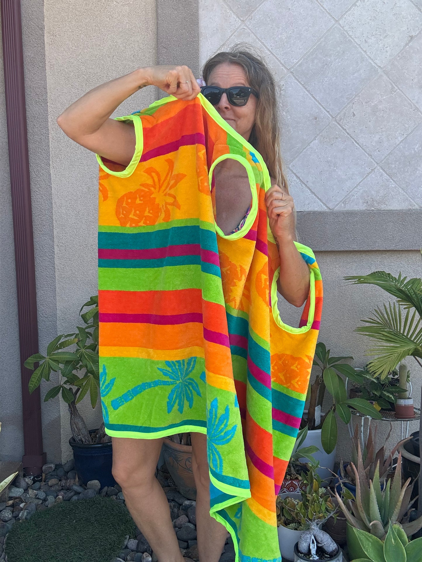 *3 Arm Hole Wrap Dress ~ pineapple