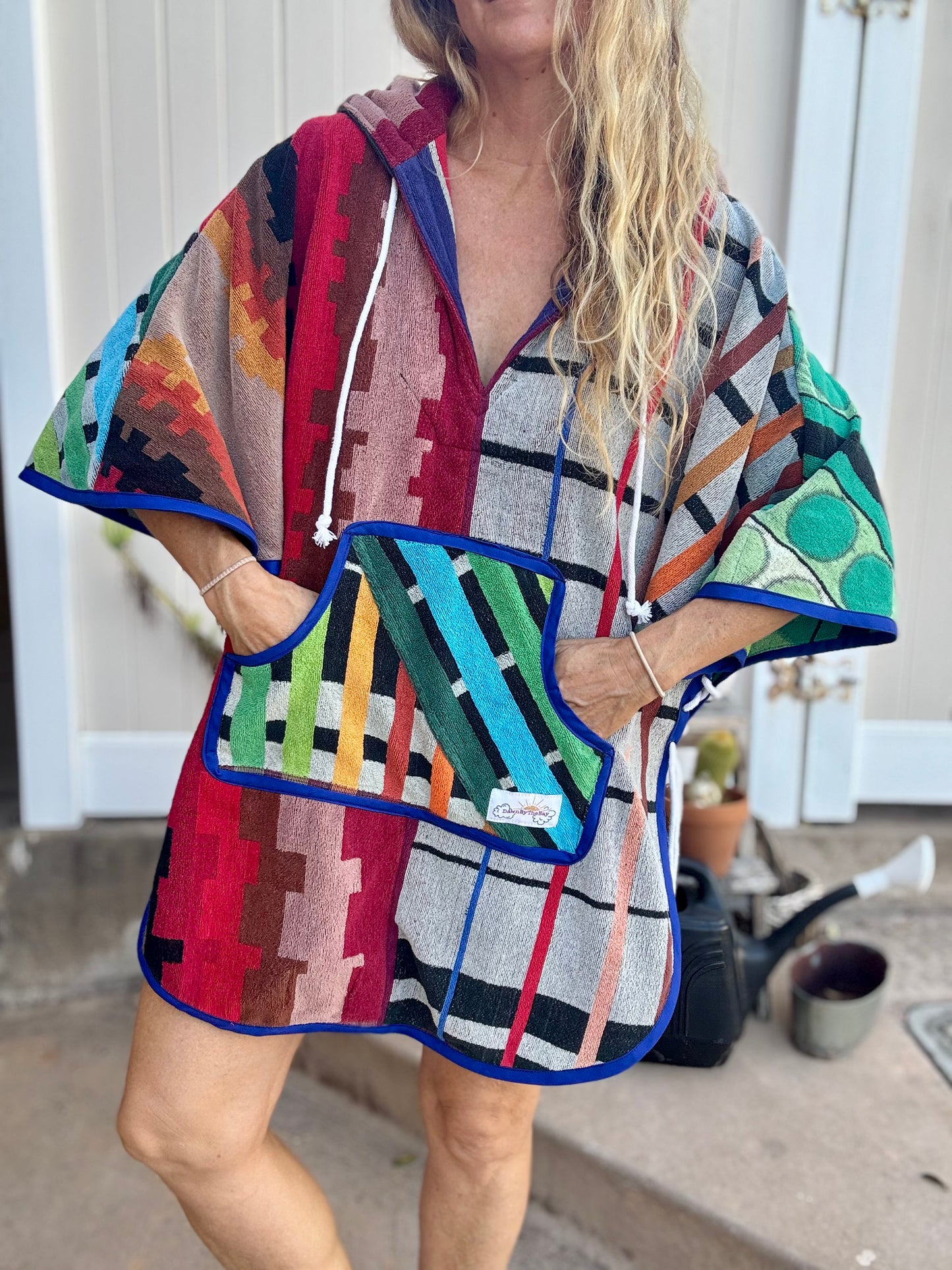 *Hooded Cover up ~ earthy rainbows