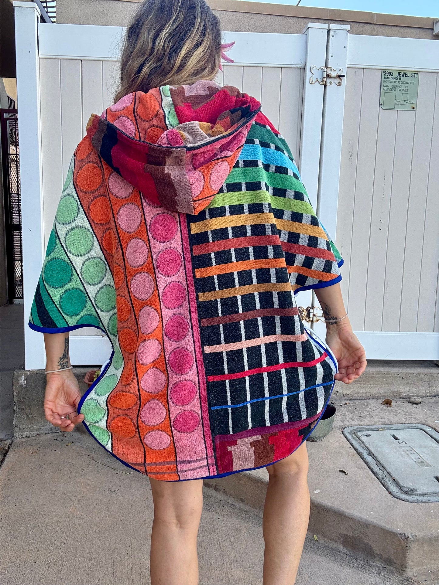 *Hooded Cover up ~ earthy rainbows