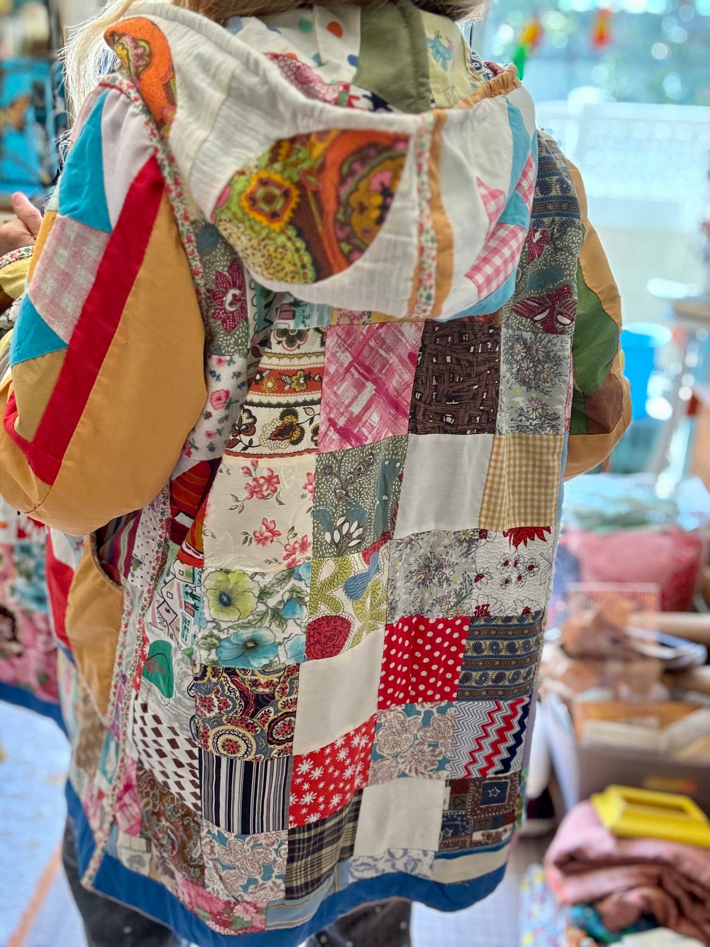 *Reversible Quilt Coat with Cat Buttons